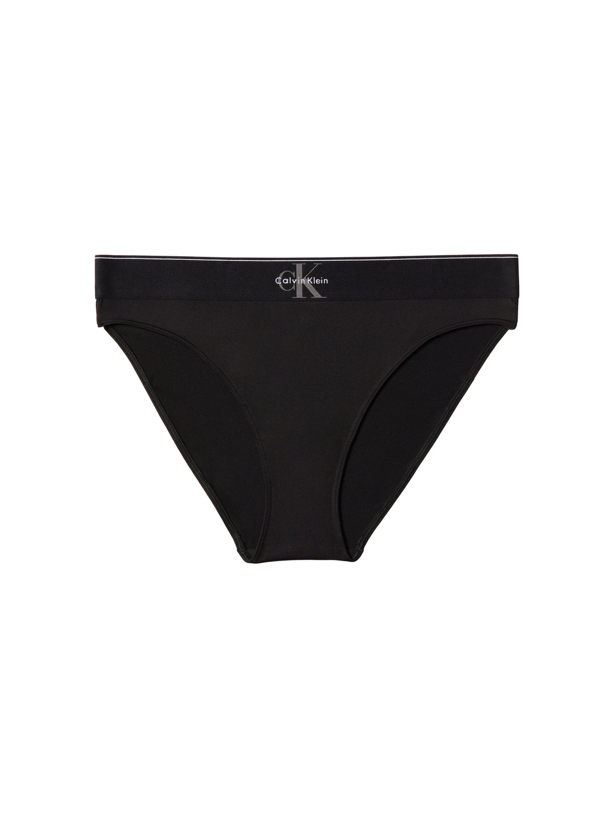 CK Graphic High-Waisted Bikini Briefs - Black