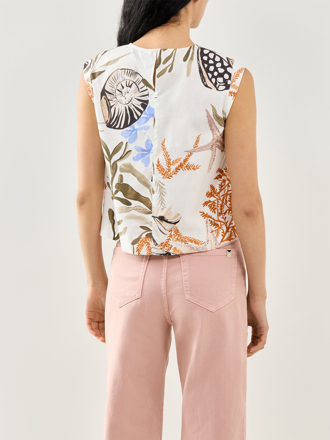 Woven Waistcoat Top White