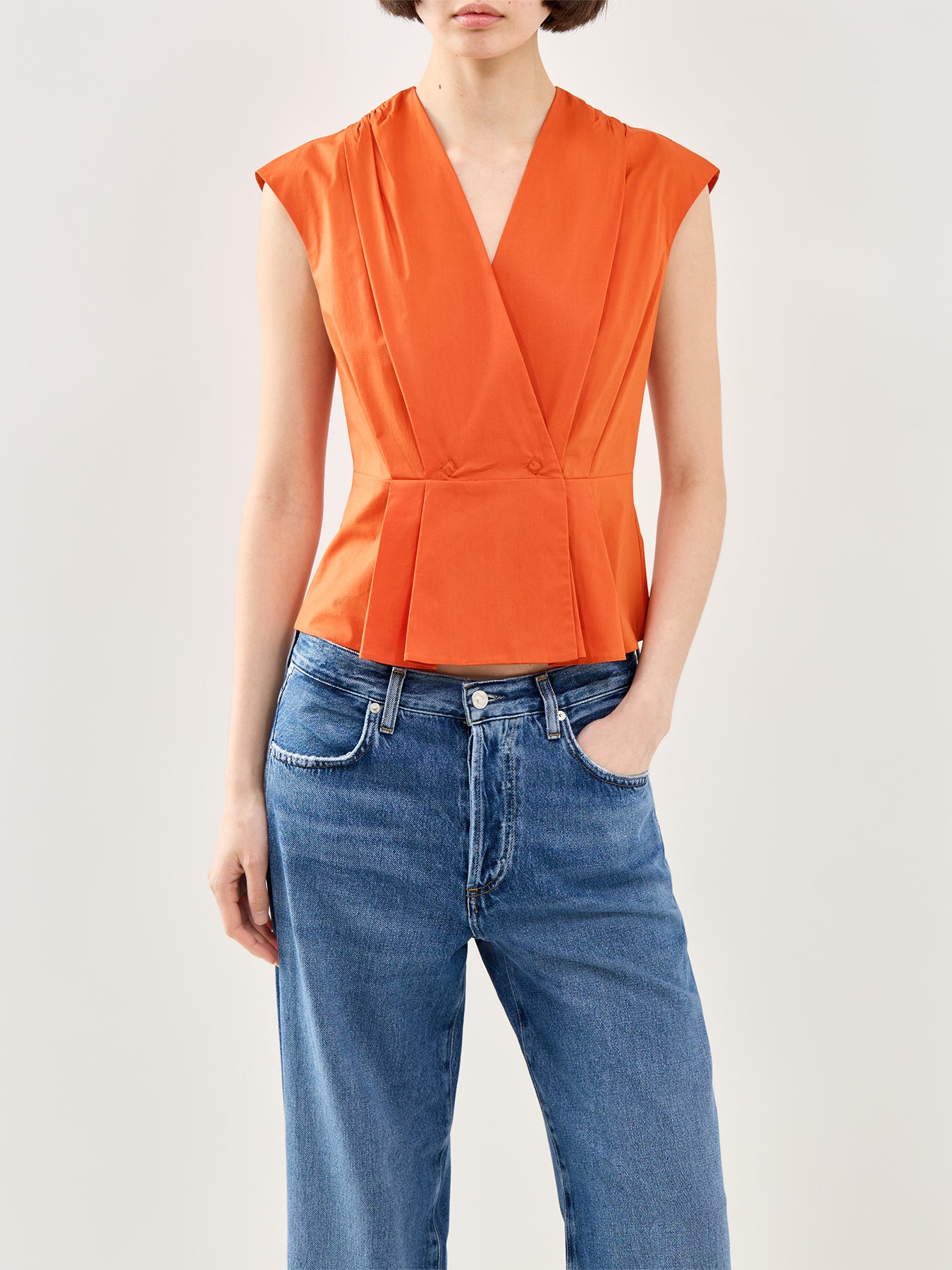 Bazar Waistcoat Top Orange