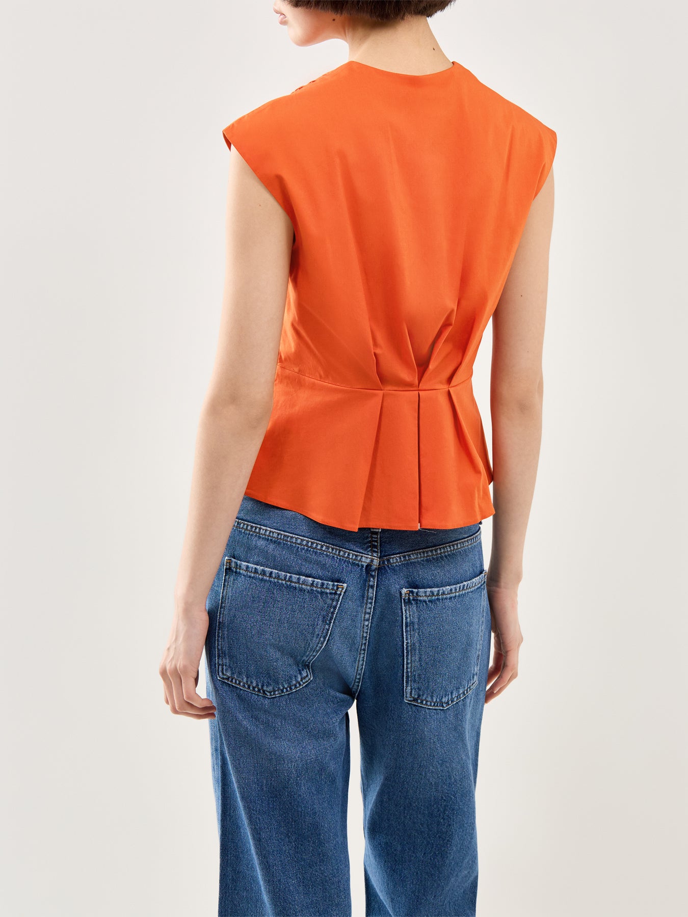 Bazar Waistcoat Top Orange