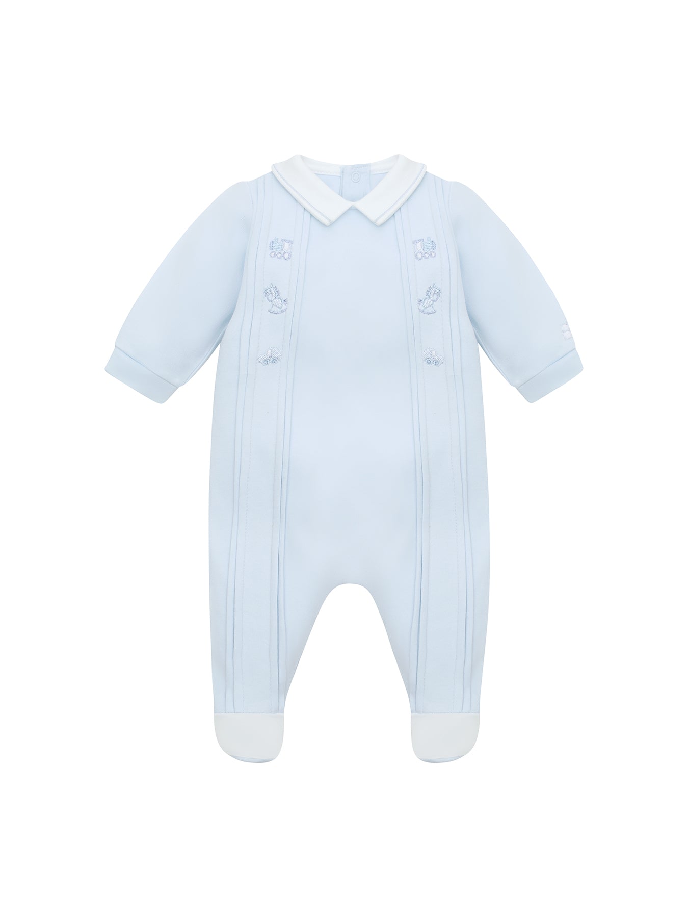 Baby Lewis Interlock All-In-One Blue