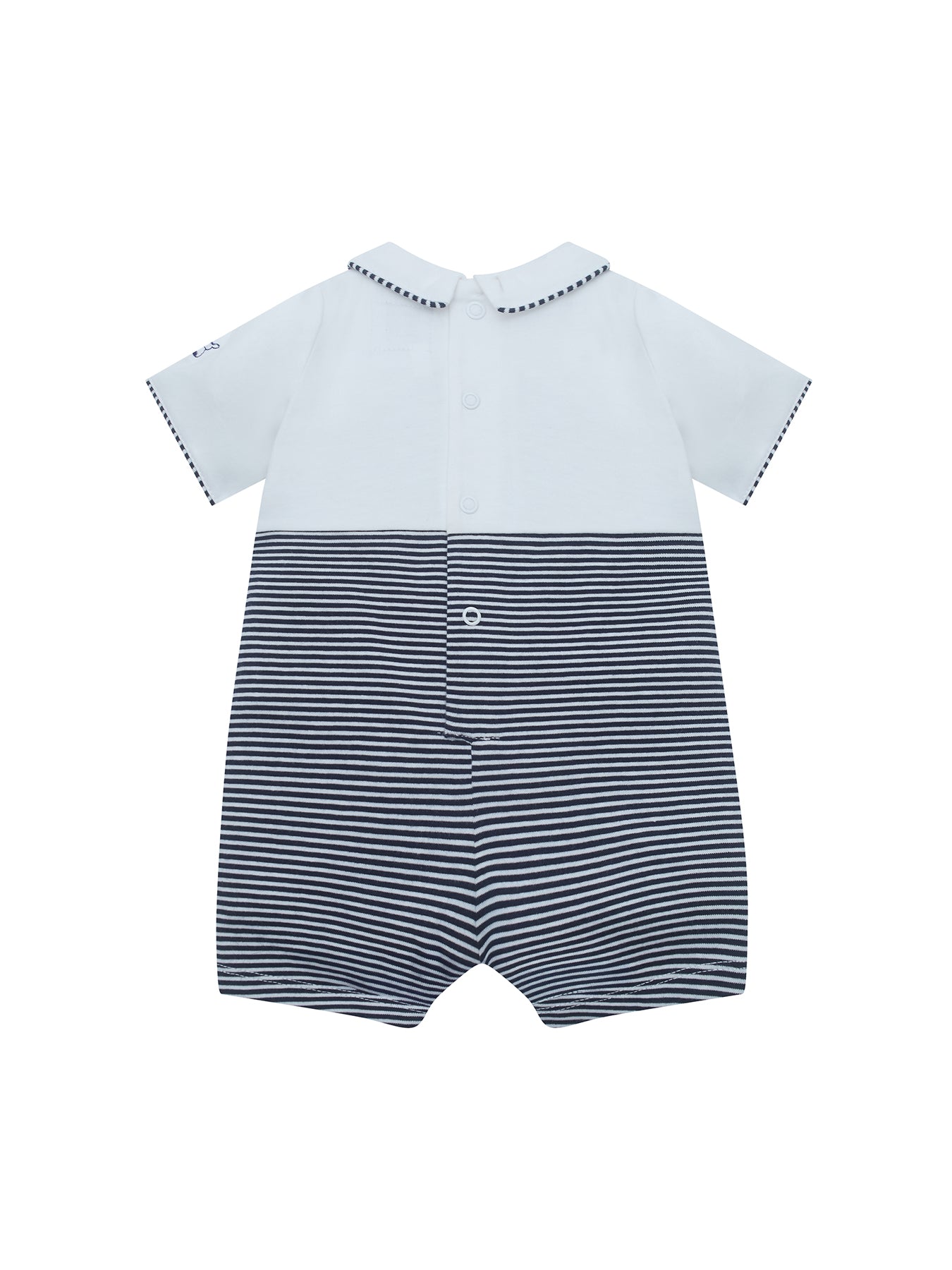Baby Leo Jersey Romper Navy