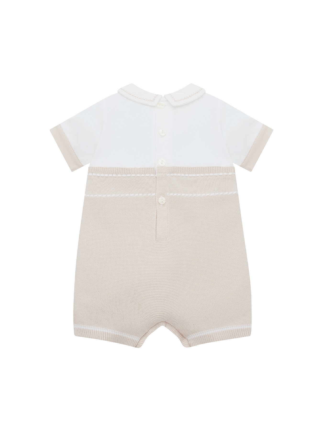 Baby Lowe Knitted Two-In-One Romper Cream