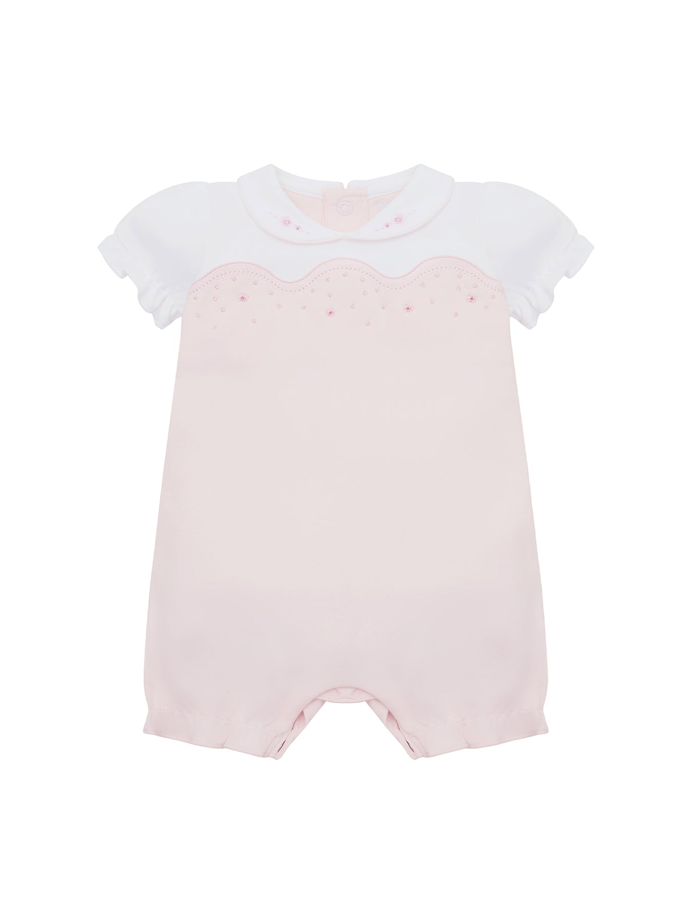 Baby Lavinia Interlock Romper Pink