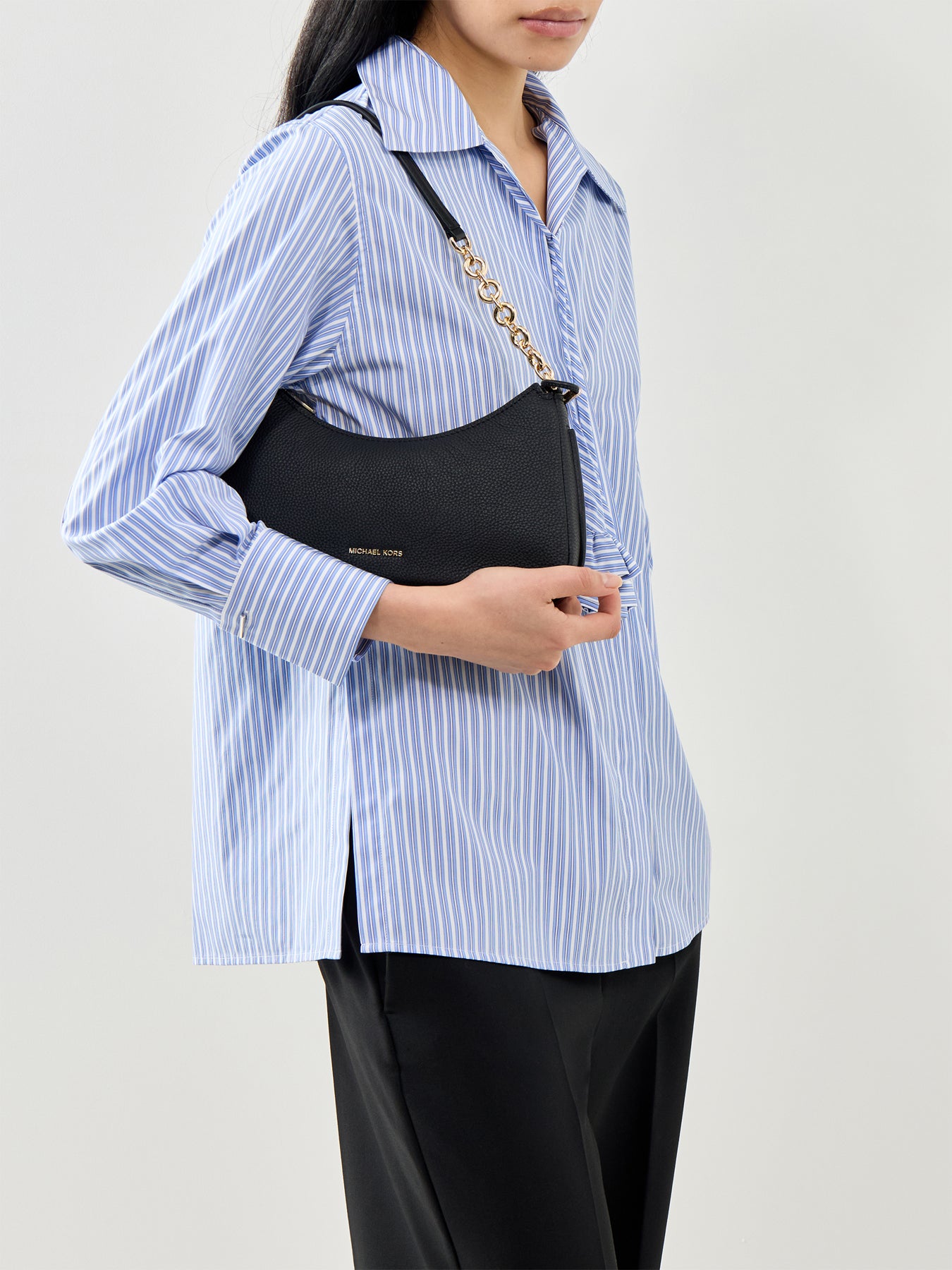 Nolita Medium Chain Pochette Bag Black