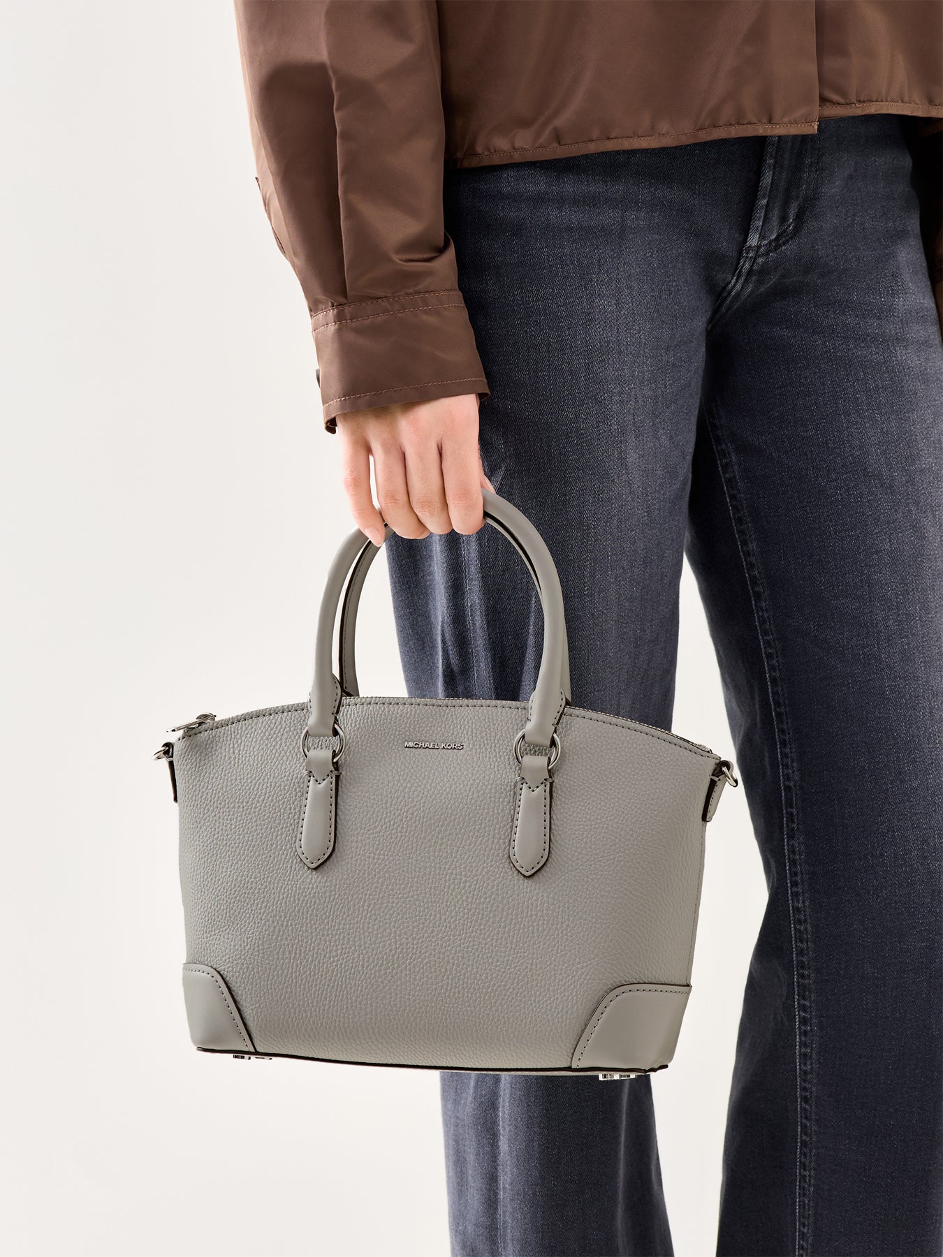 Murphy Medium Dome Satchel Grey