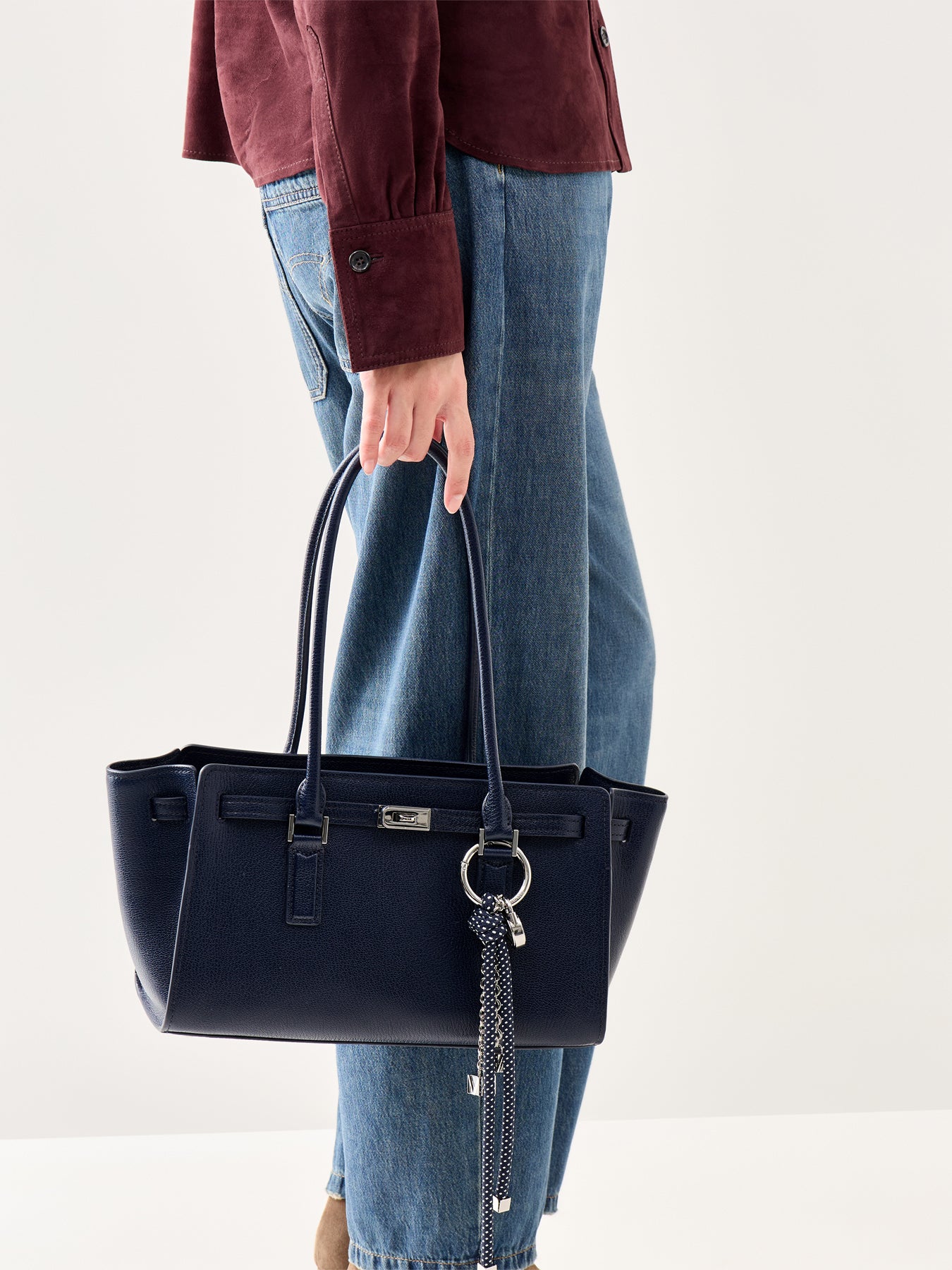 Hamilton Moderne Small Shoulder Tote Blue