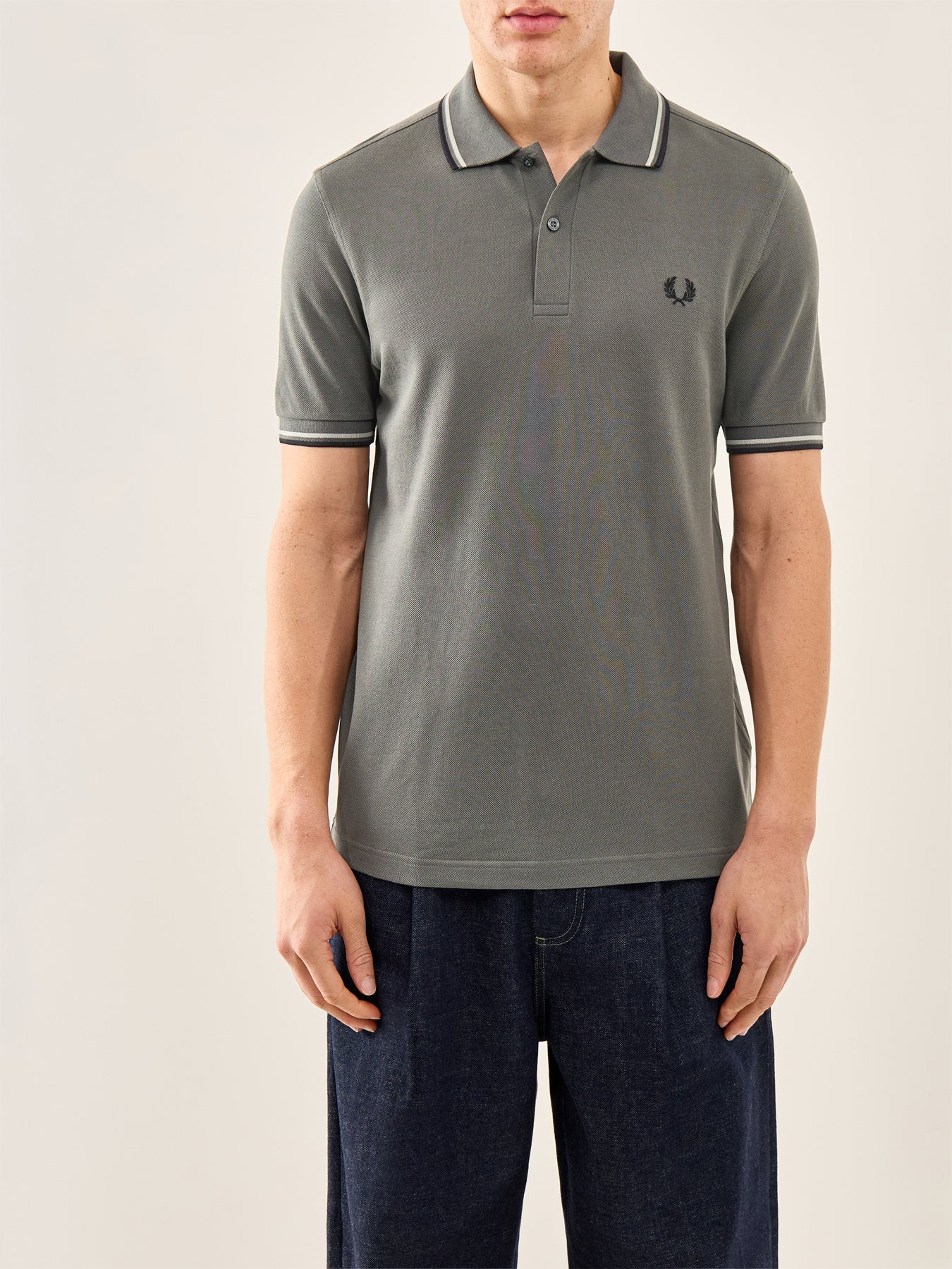 Twin Tipped Polo Shirt Khaki