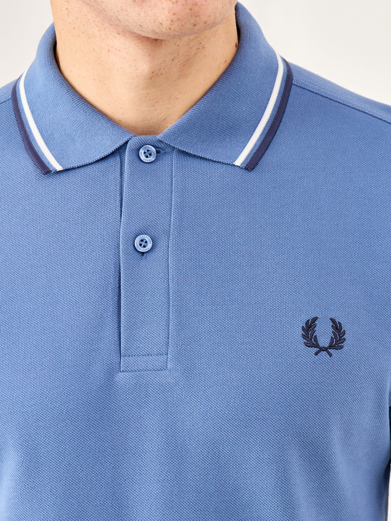 Twin Tipped Polo Shirt Blue