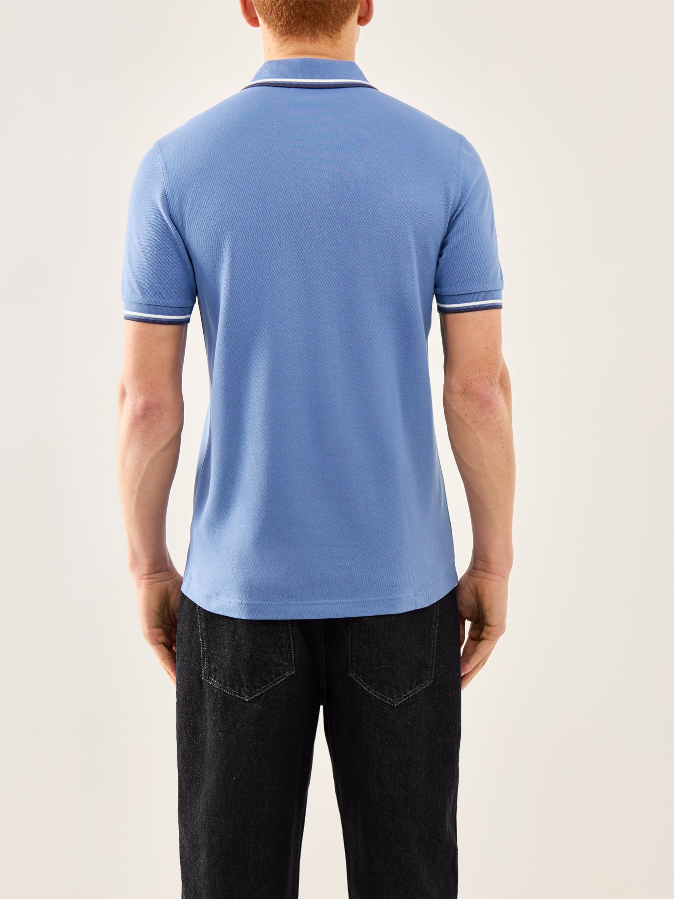 Twin Tipped Polo Shirt Blue