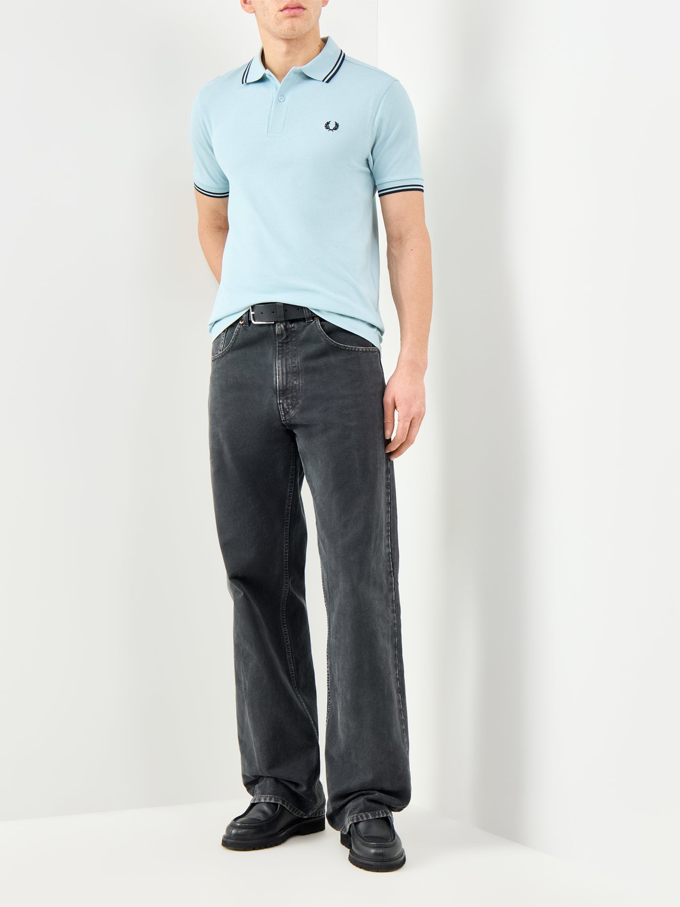 Twin Tipped Polo Shirt Blue