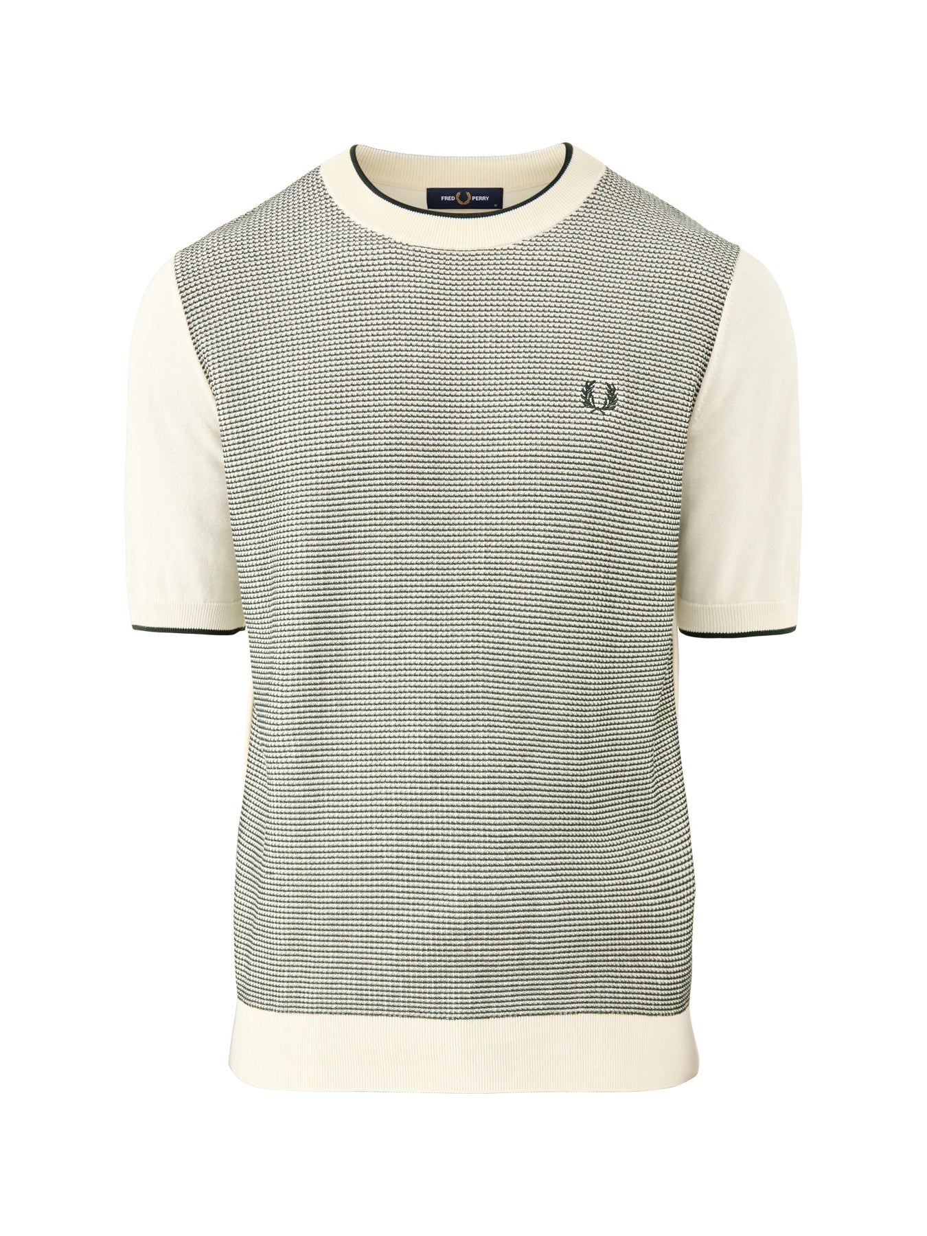 Waffle Knit T-Shirt Cream