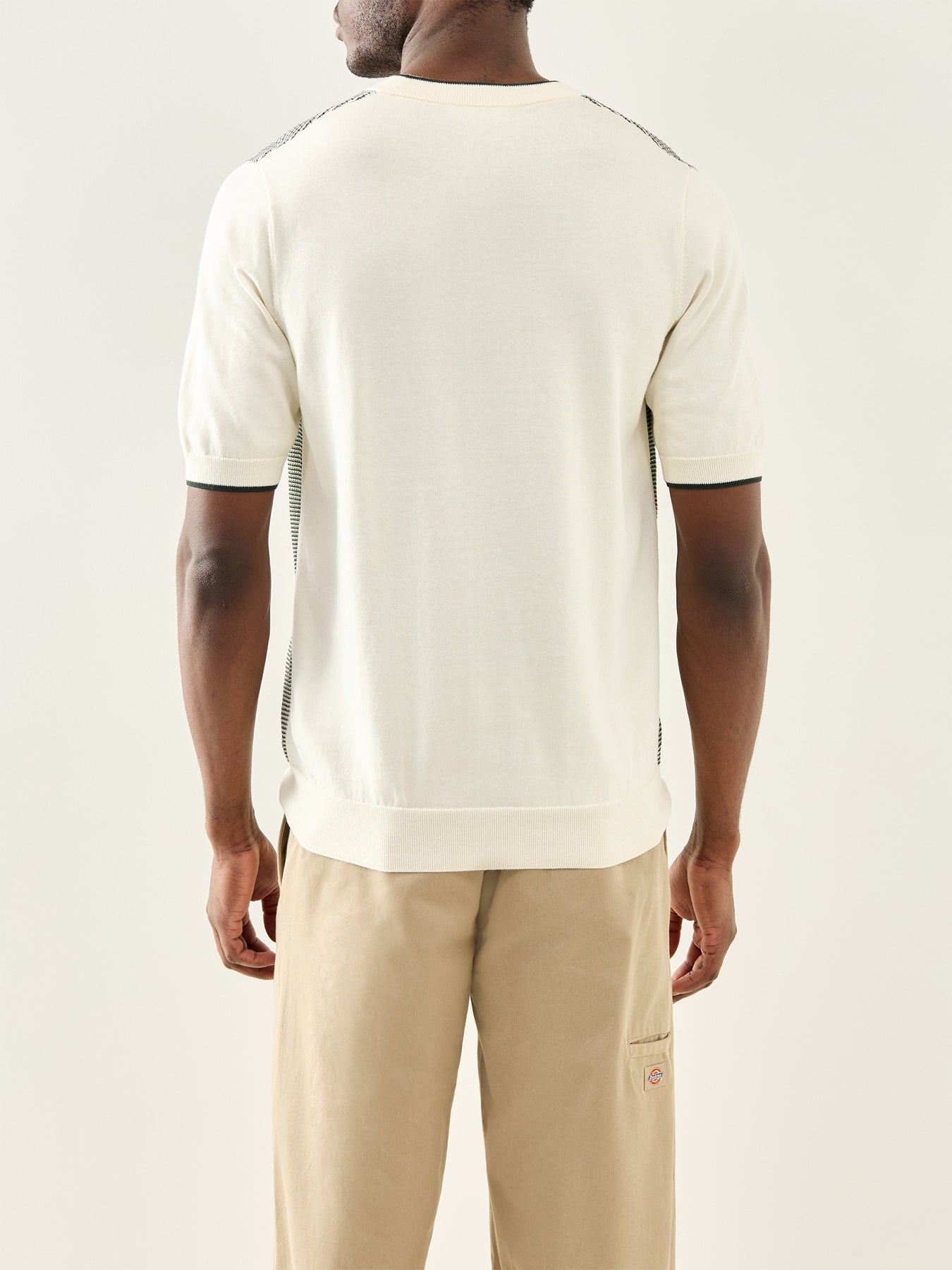 Waffle Knit T-Shirt Cream