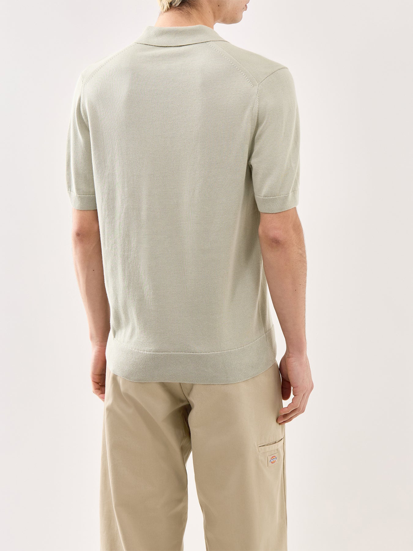 Cotton Knitted Polo Shirt Green