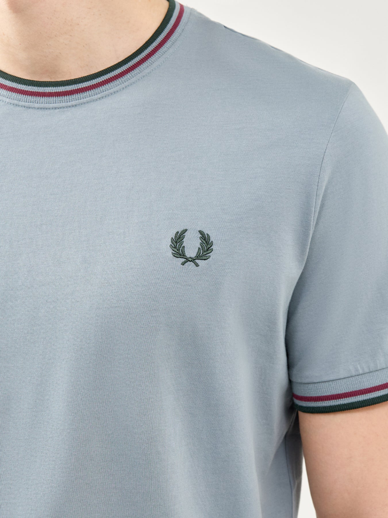 Fred Perry Twin Tipped Cotton T-Shirt Blue