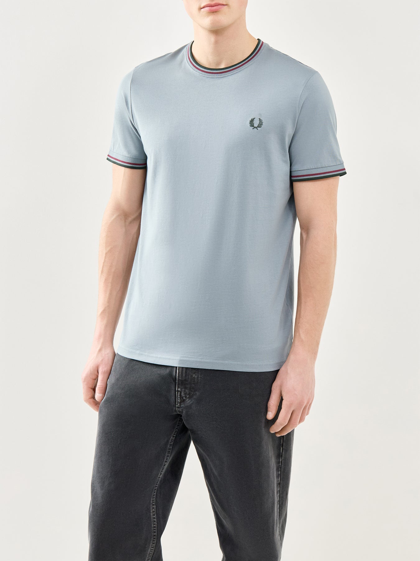 Fred Perry Twin Tipped Cotton T-Shirt Blue
