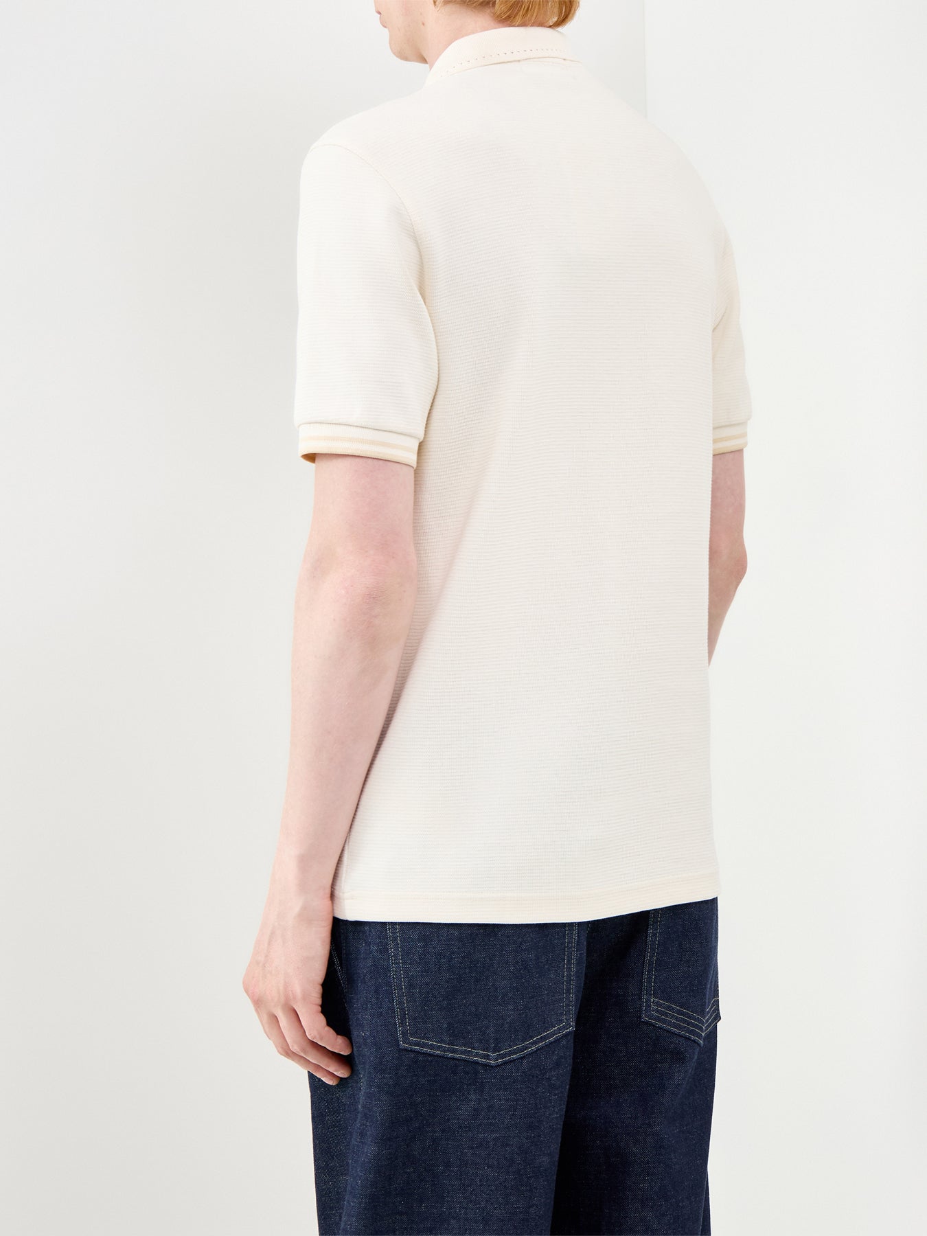 Jacquard Polo Shirt Cream