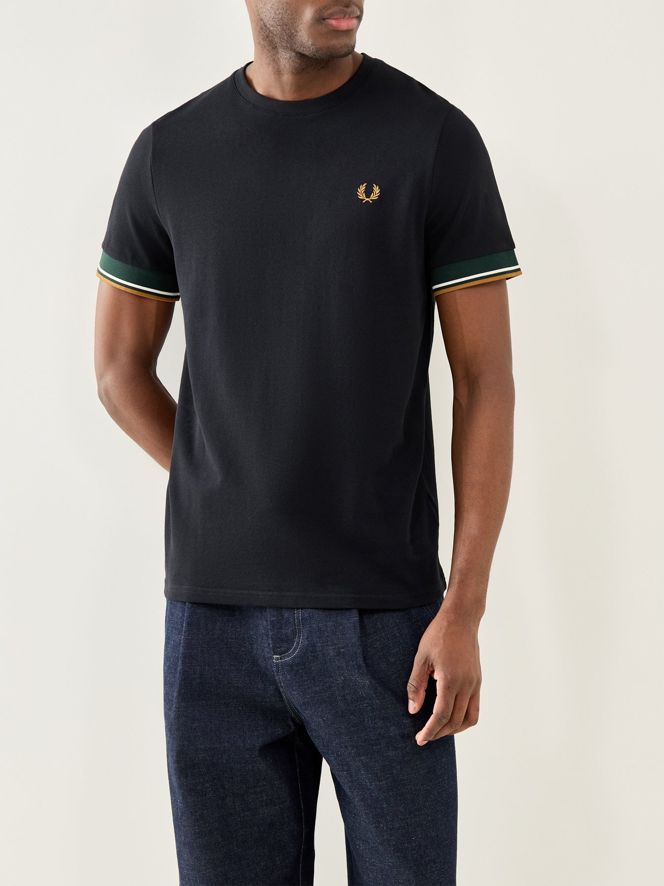 Twin Tipped Cuff T-Shirt Black
