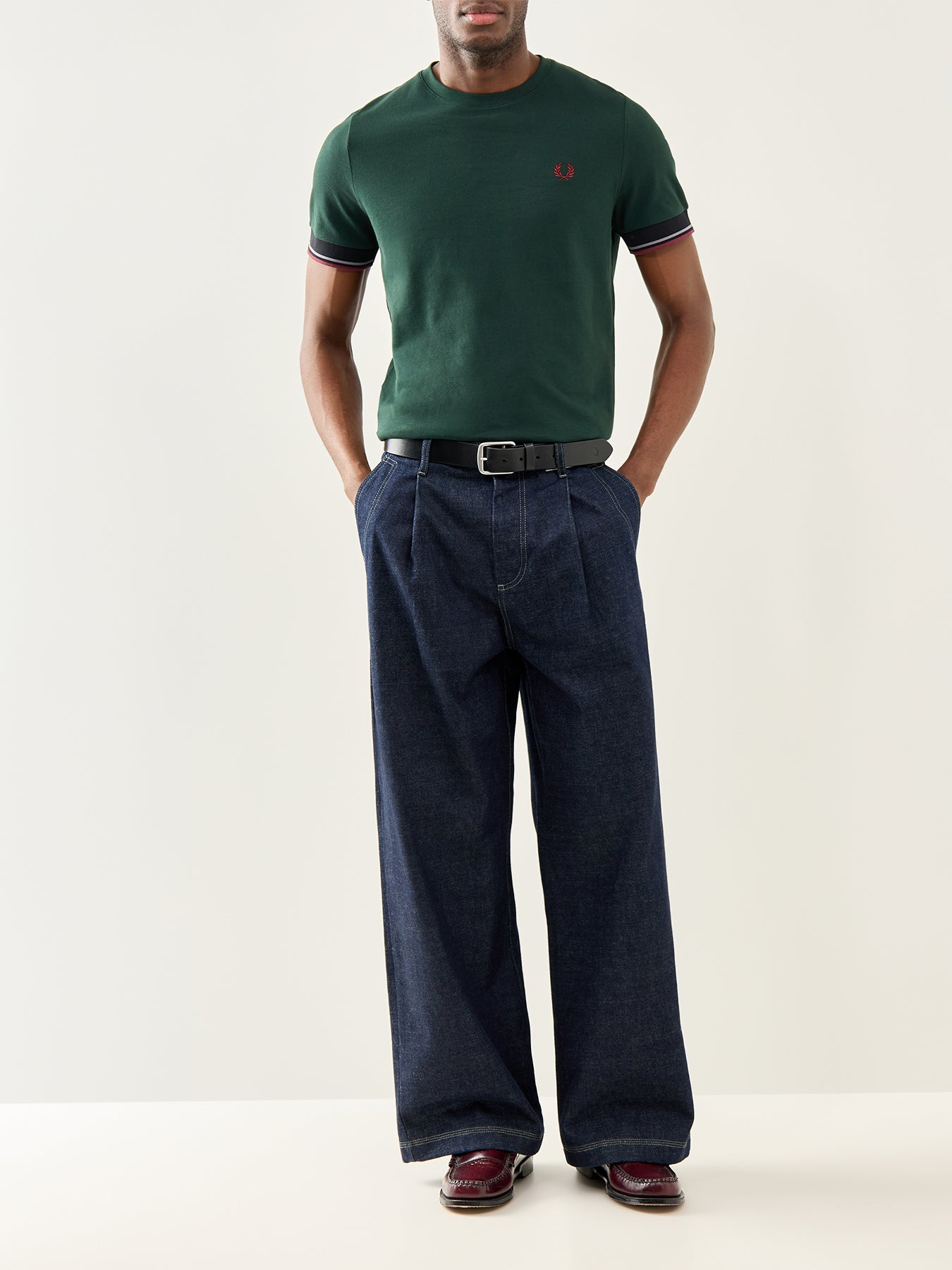 Twin Tipped Cuff T-Shirt Green