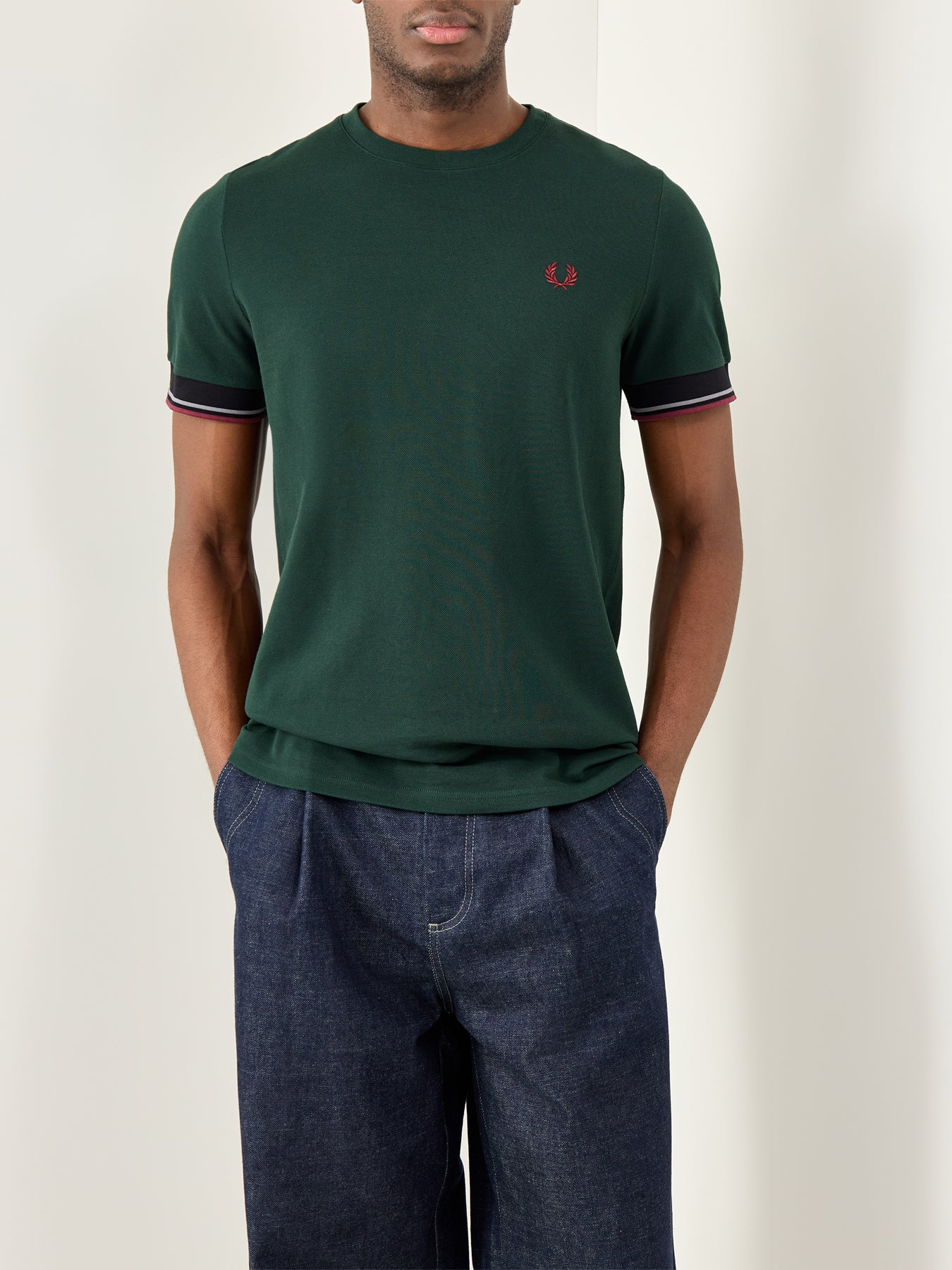 Twin Tipped Cuff T-Shirt Green