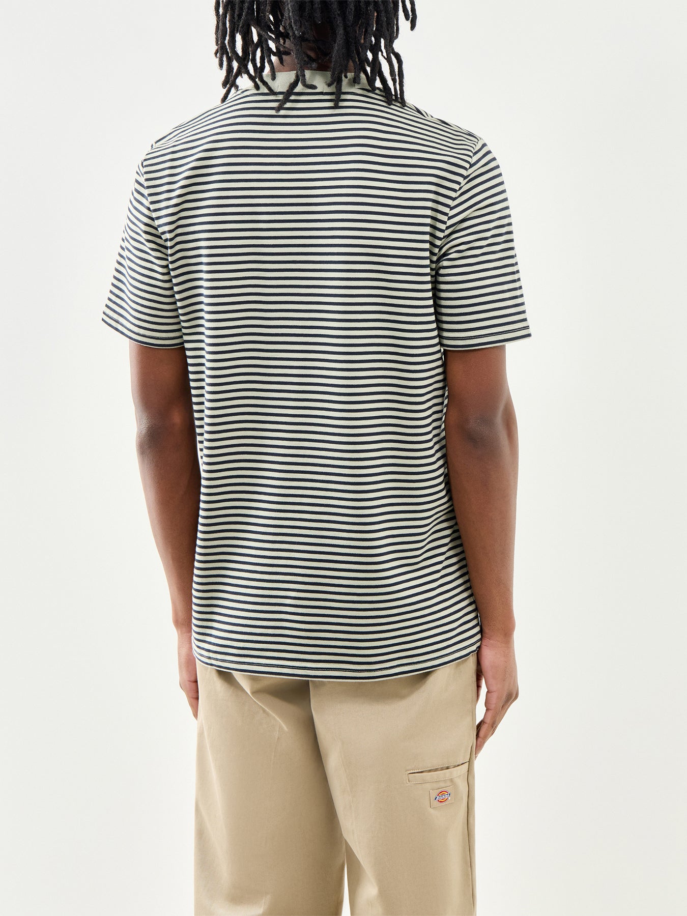 Fred Perry Fine Stripe Heavyweight Cotton T-Shirt Green