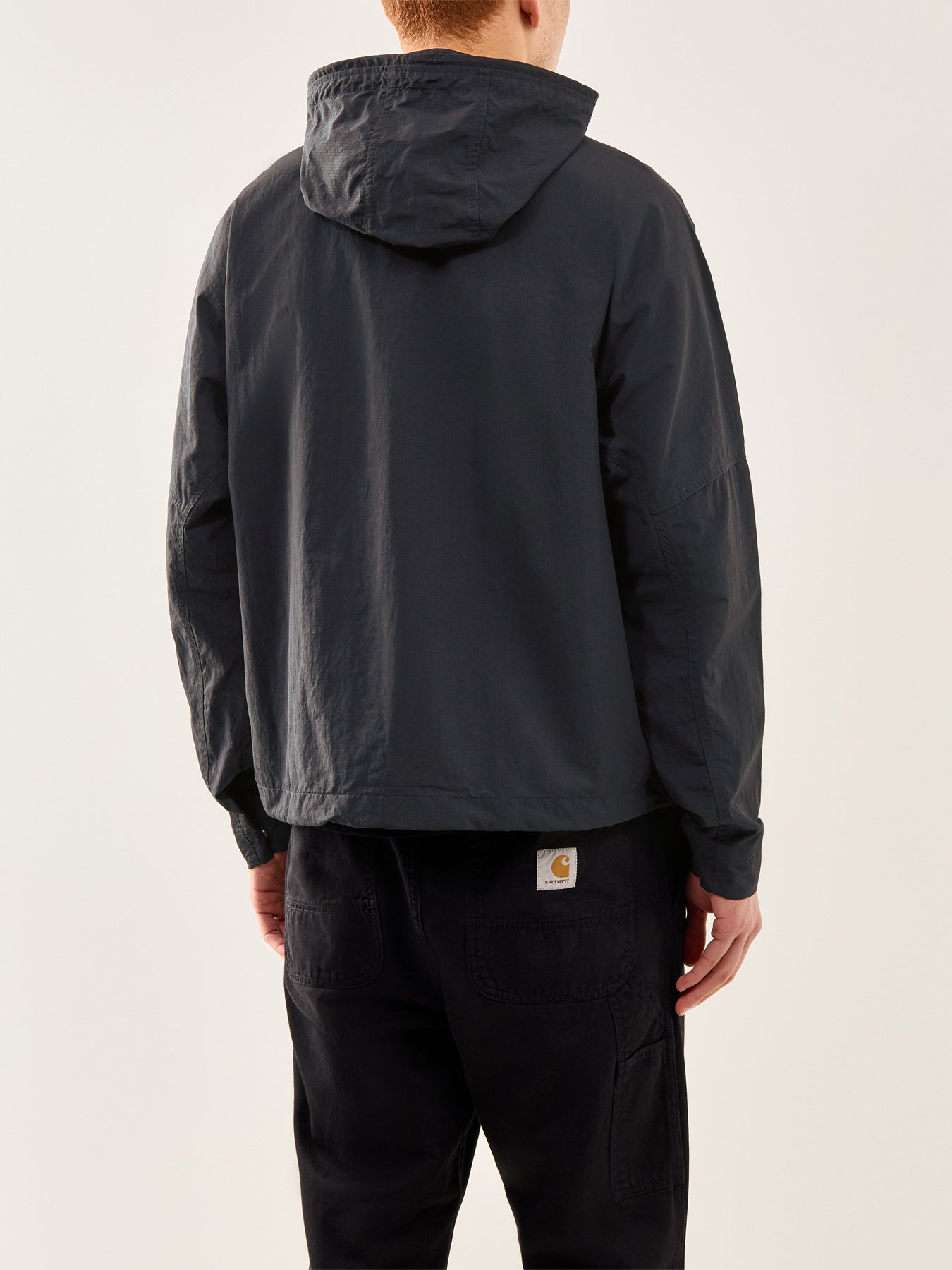 Cropped Ripstop Parka Black