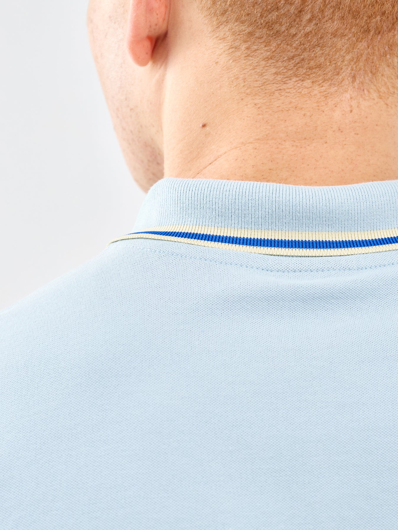 Striped Polo Shirt Blue