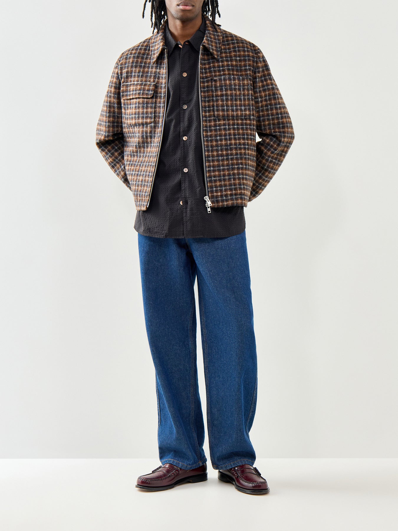 PS Paul Smith Embroidered Neps Cotton Shirt Black