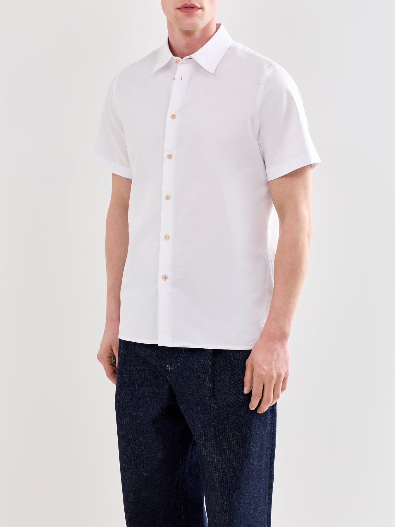 Boxy Oxford Short Sleeve Shirt White