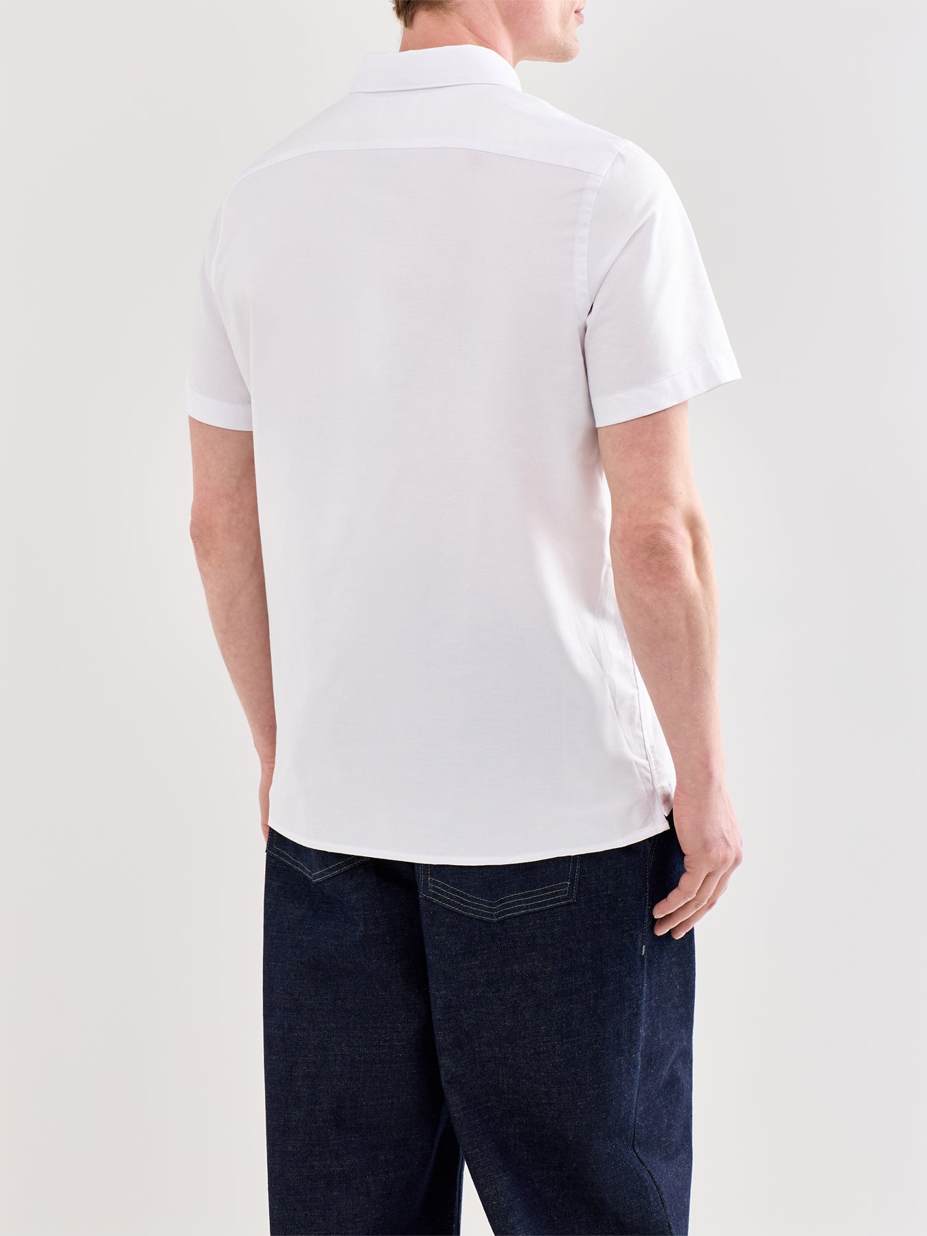 Boxy Oxford Short Sleeve Shirt White