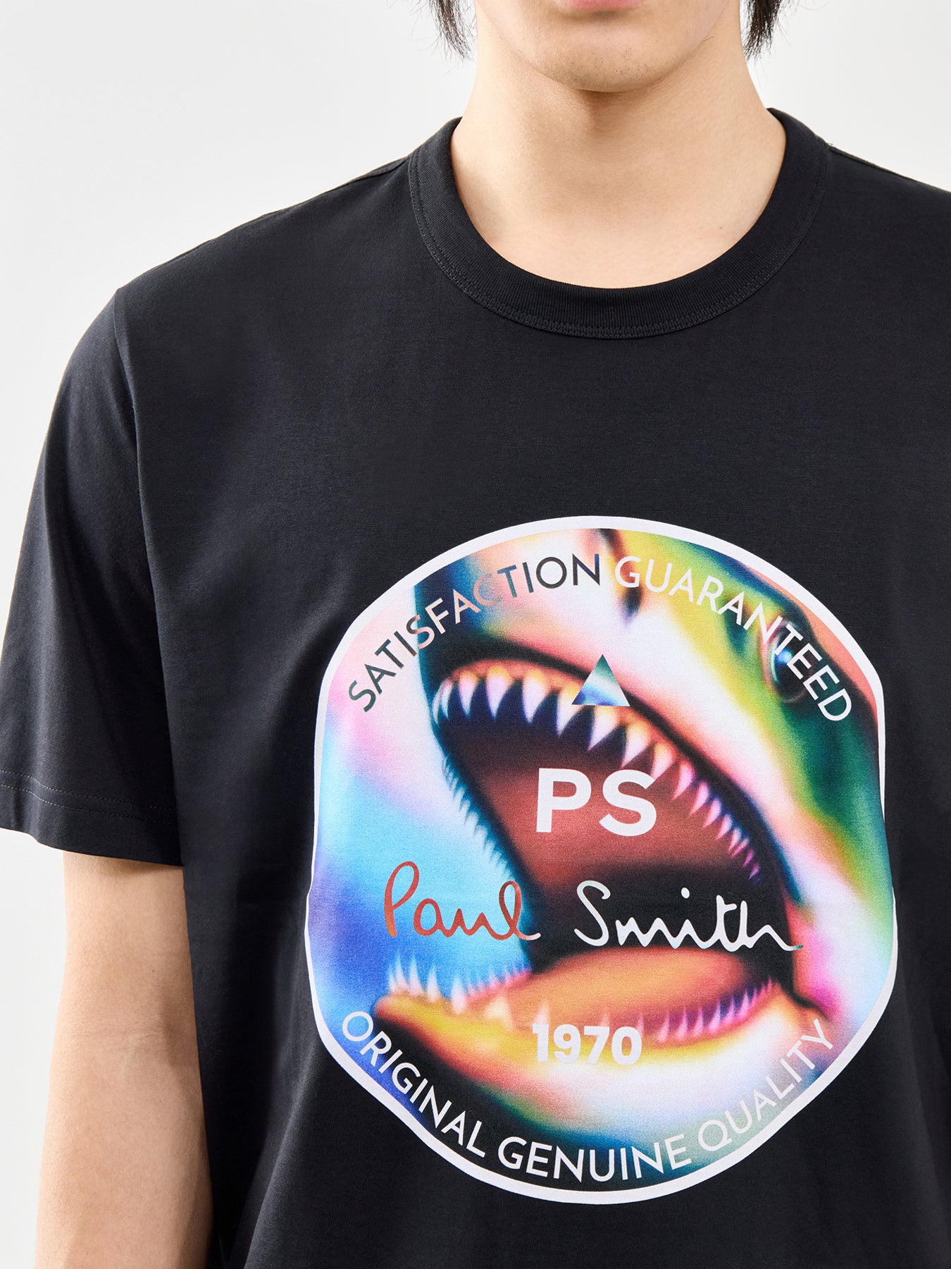 Shark Graphic Organic Cotton T-Shirt Black