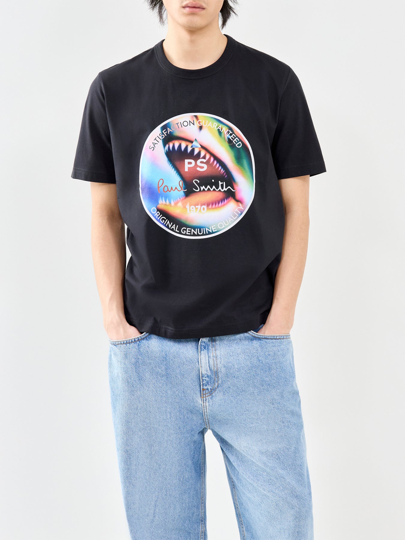 Shark Graphic Organic Cotton T-Shirt Black