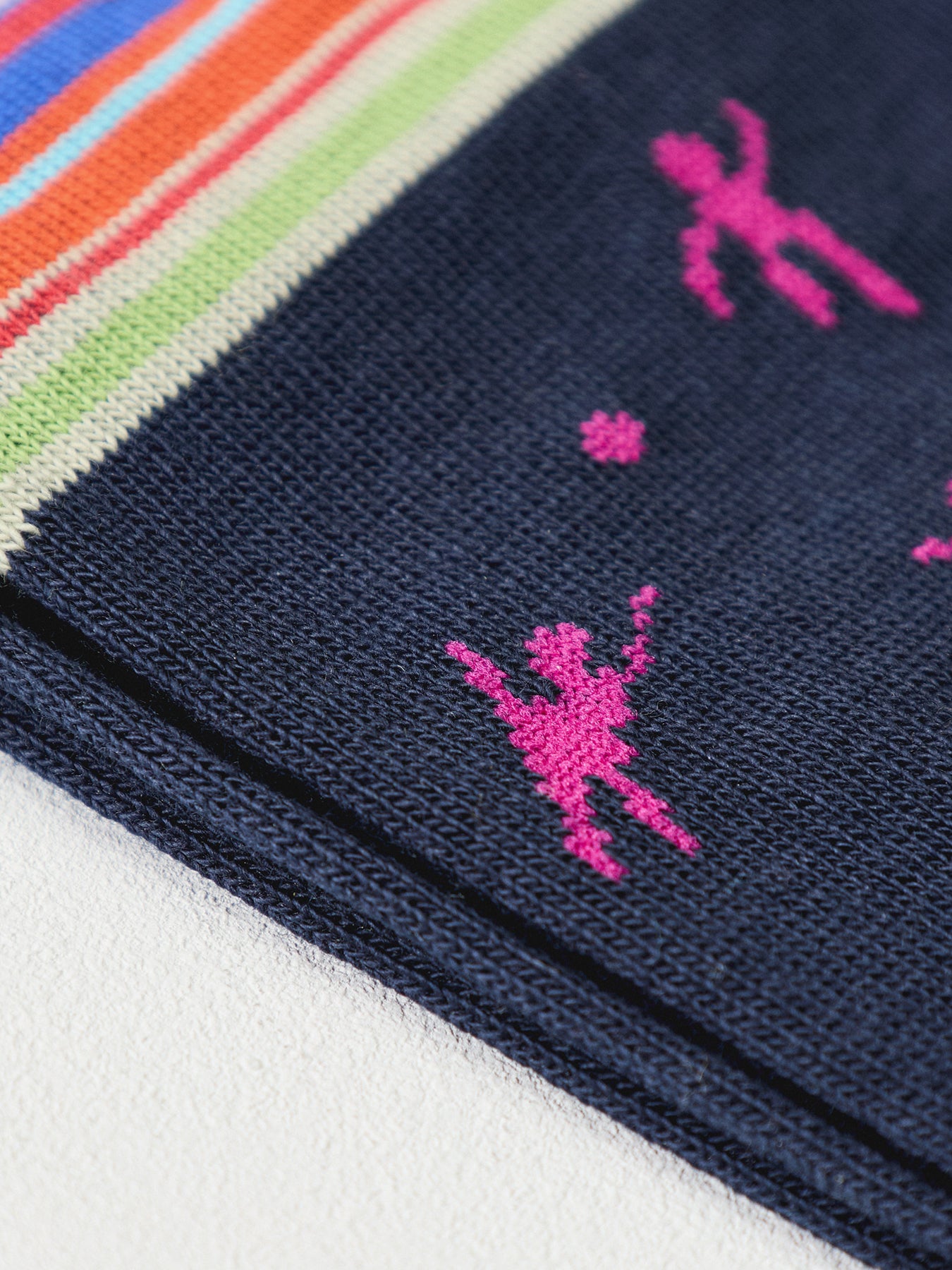Patterned Socks Navy