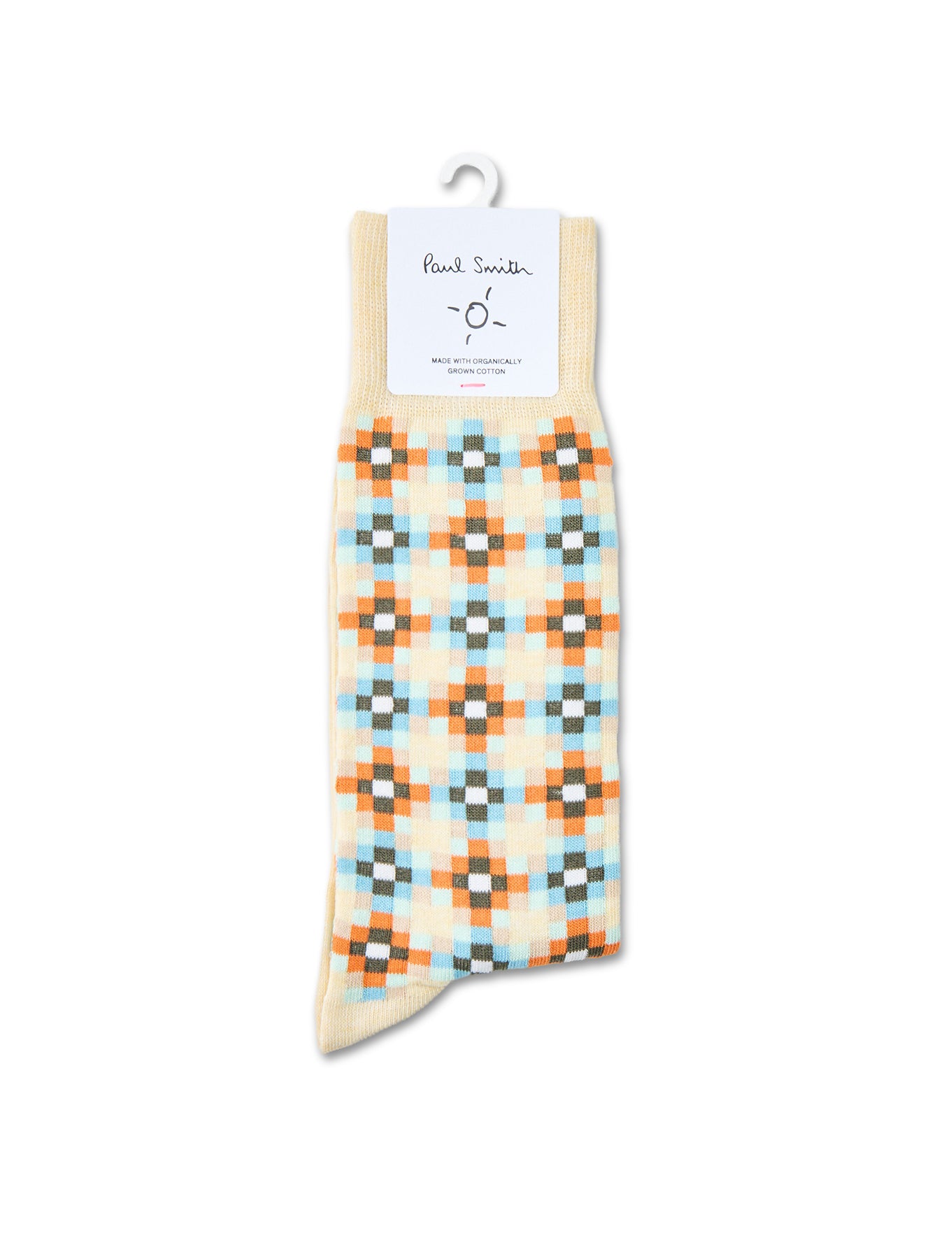 Nicolas Tiles Crew Socks Yellow