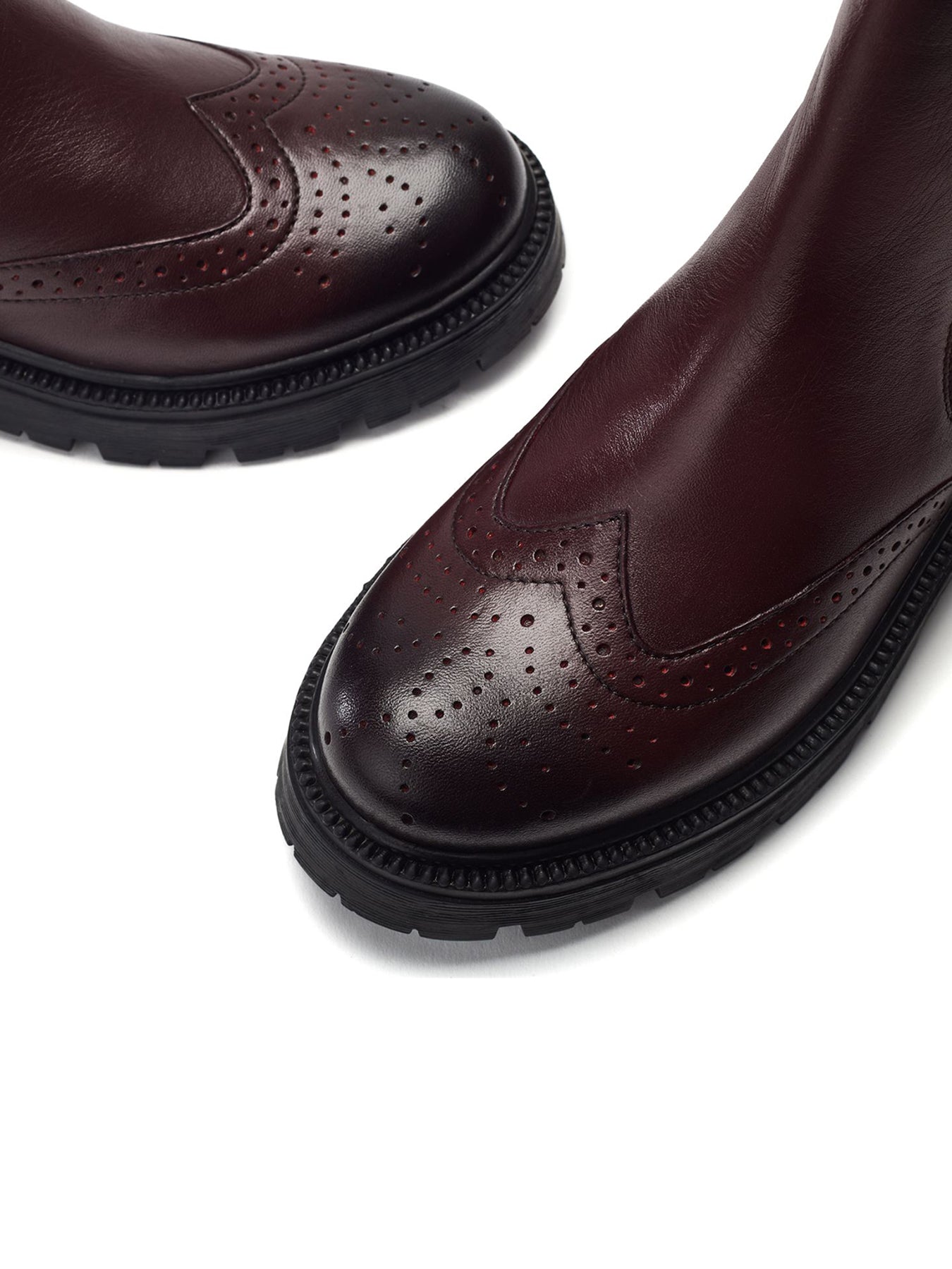 Ordenia Leather Boots Red