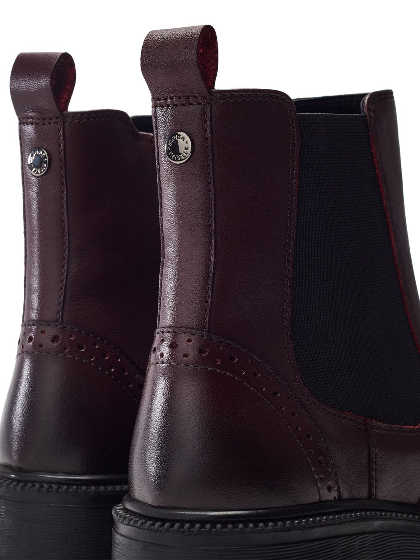 Ordenia Leather Boots Red