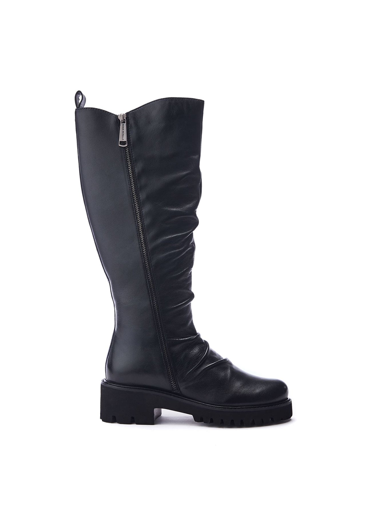 Riez Smooth Leather Boots Black