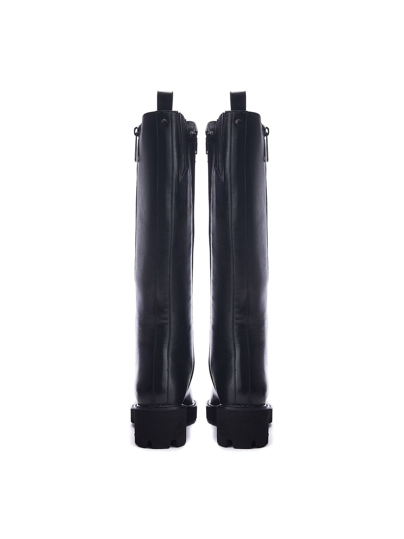 Riez Smooth Leather Boots Black