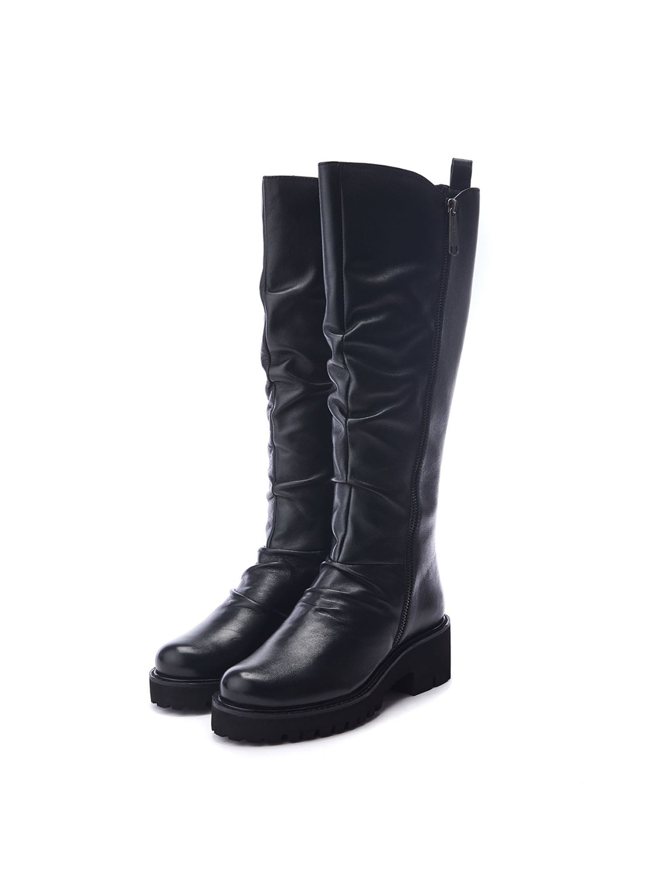 Riez Smooth Leather Boots Black