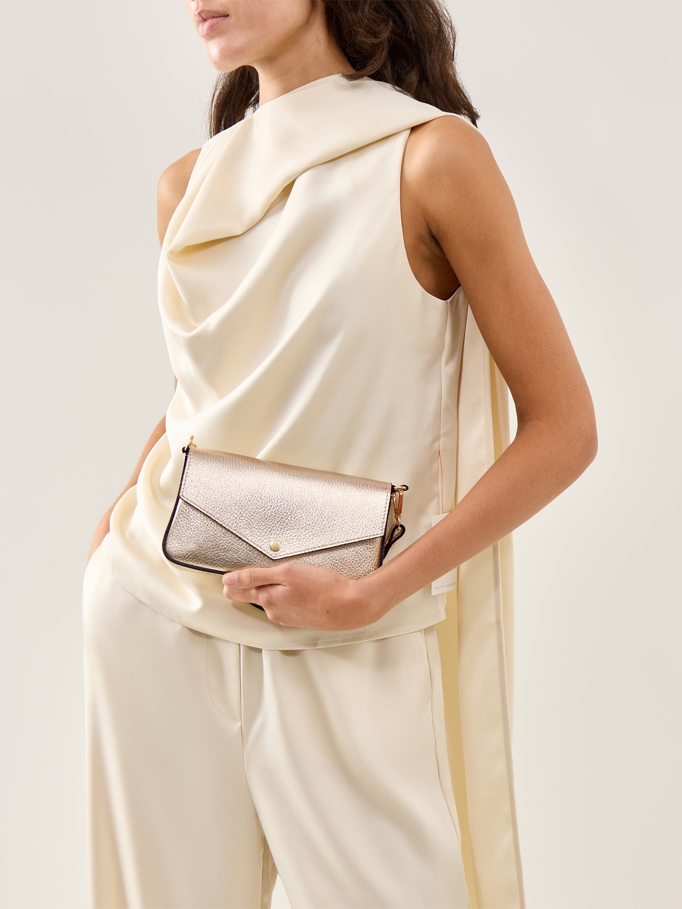 Munro Leather Bag Gold
