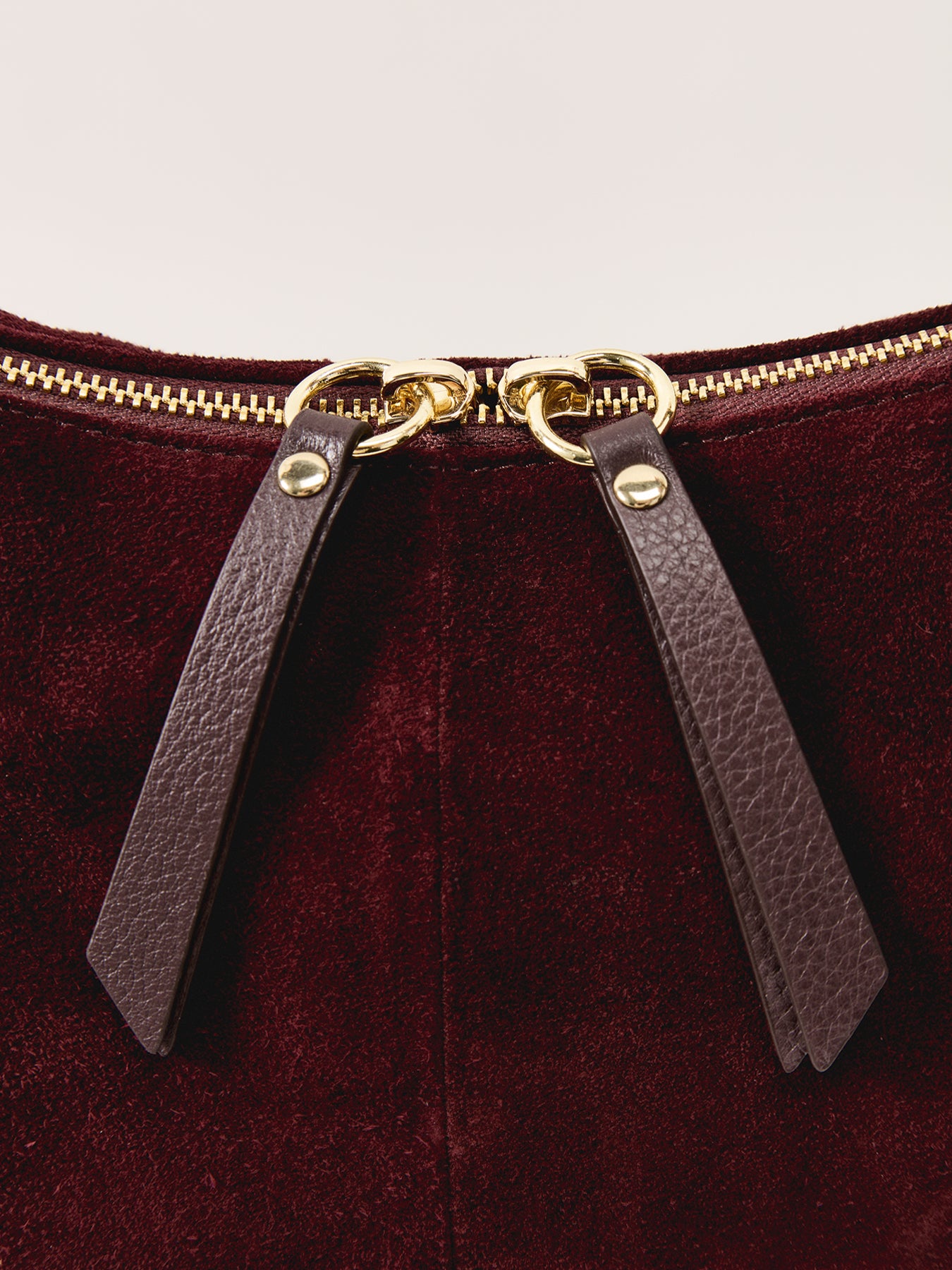 Charlie Suede Bag Burgundy