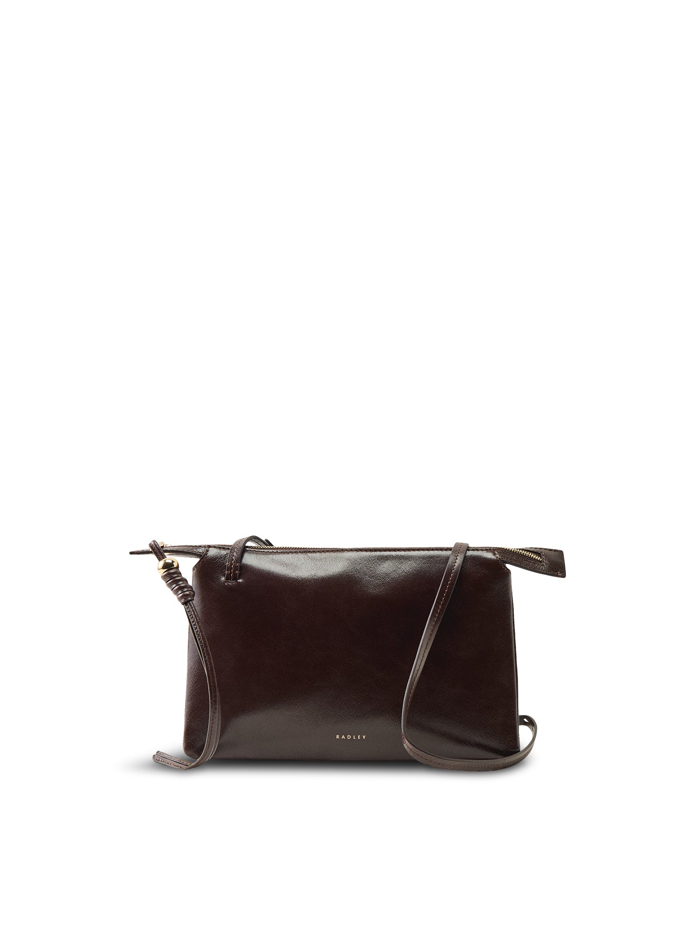 Romilly Medium Ziptop Crossbody Brown