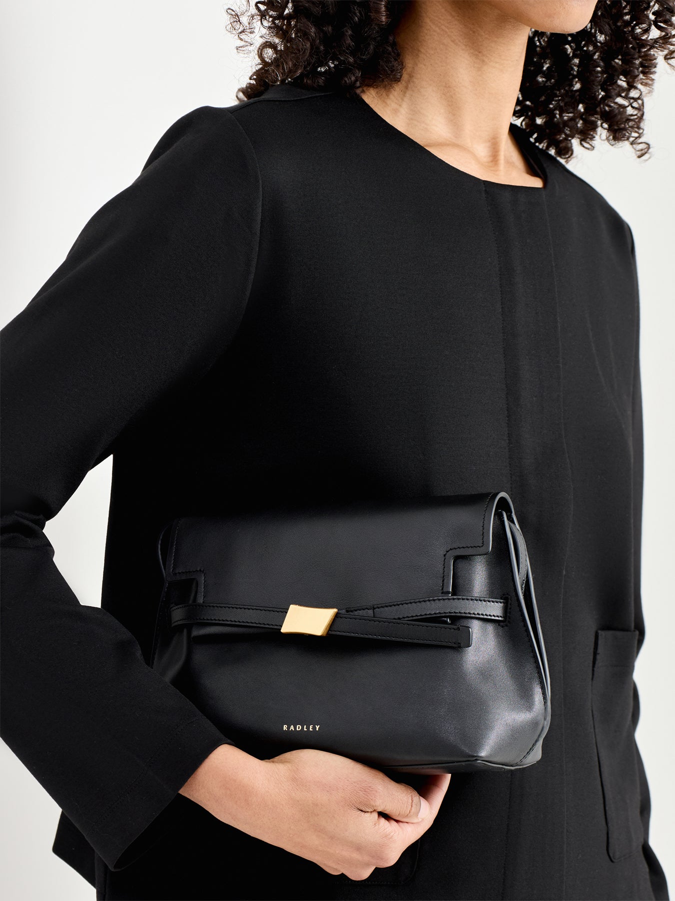 Christina Small Flapover Crossbody Black