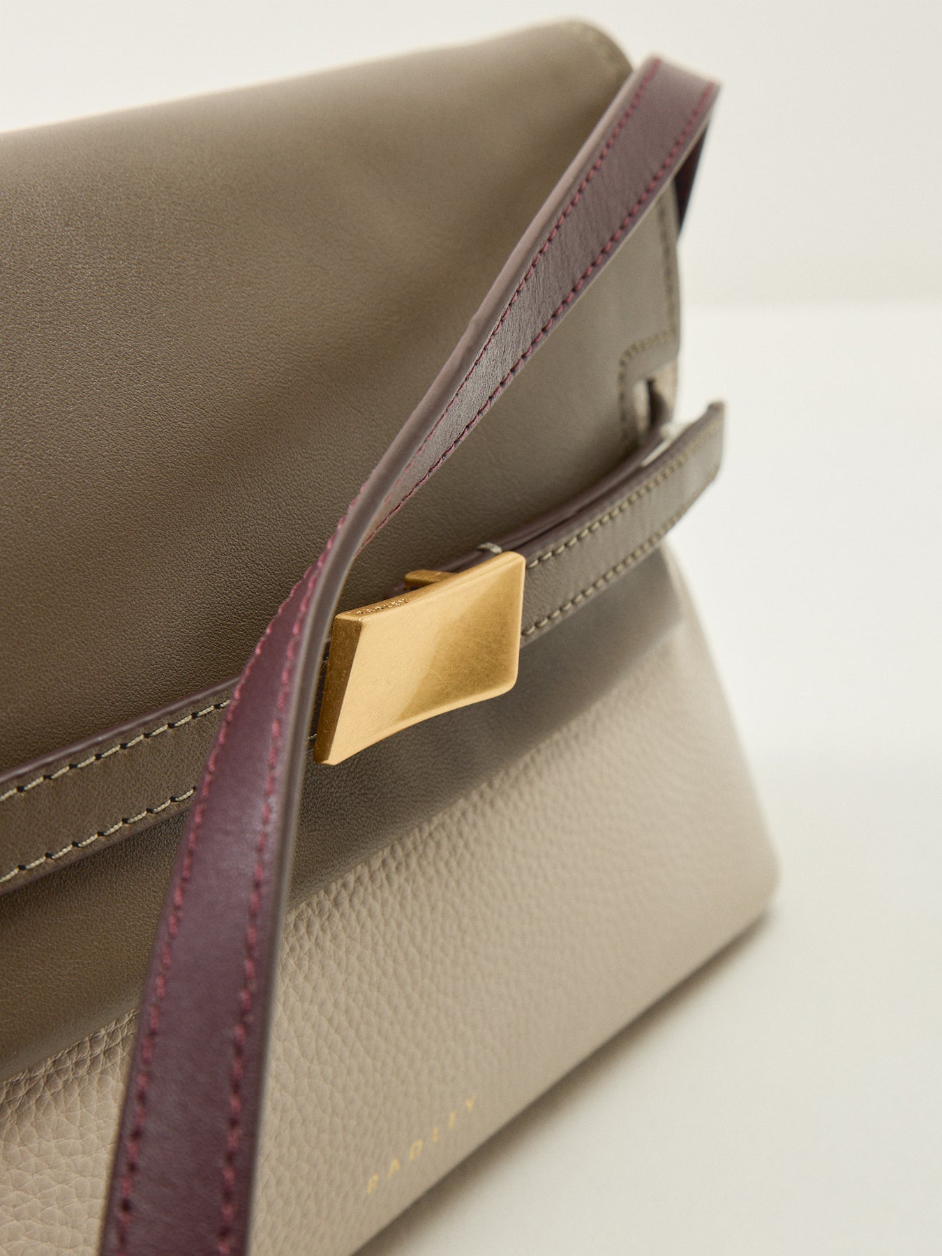Christina Colourblock Small Flapover Crossbody White