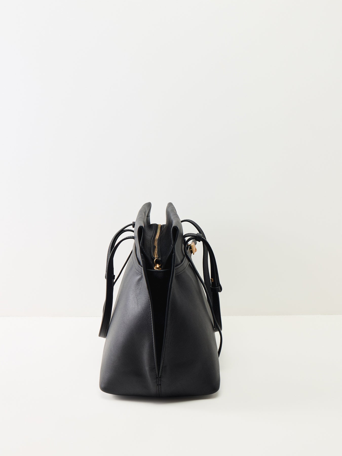 Christina Medium Ziptop Shoulder Bag Black