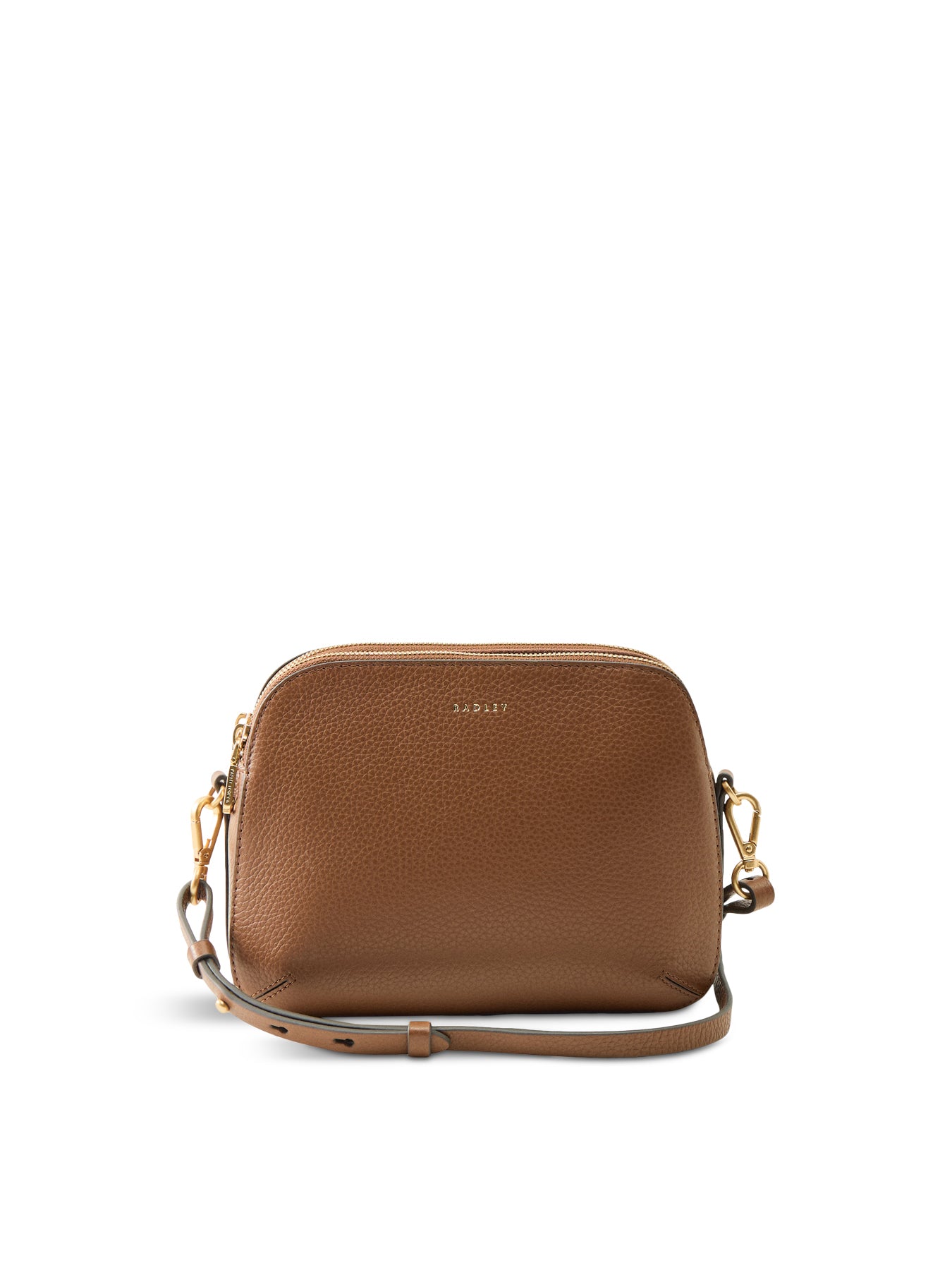 Dukes Place Medium Ziptop Crossbody Tan
