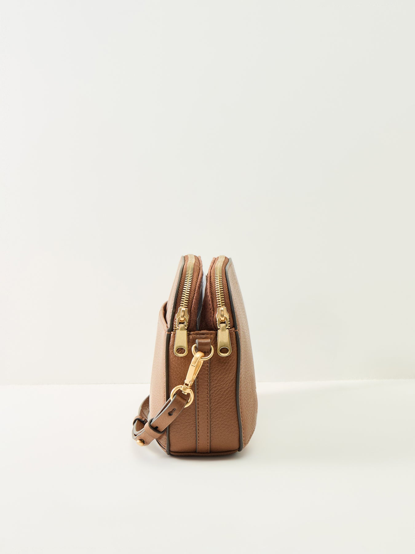 Dukes Place Medium Ziptop Crossbody Tan