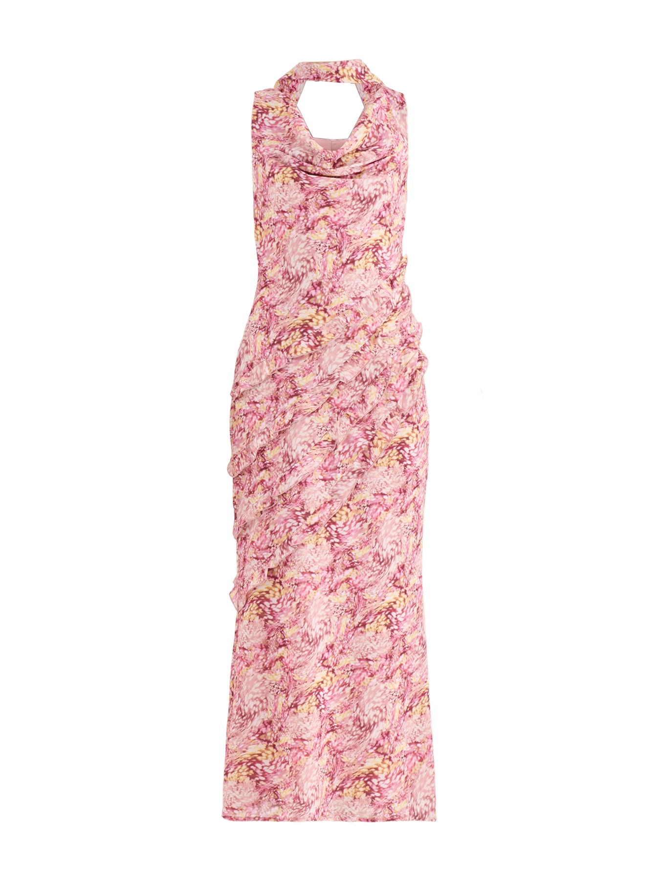 Constance Scarf Maxi Dress Abstract Print
