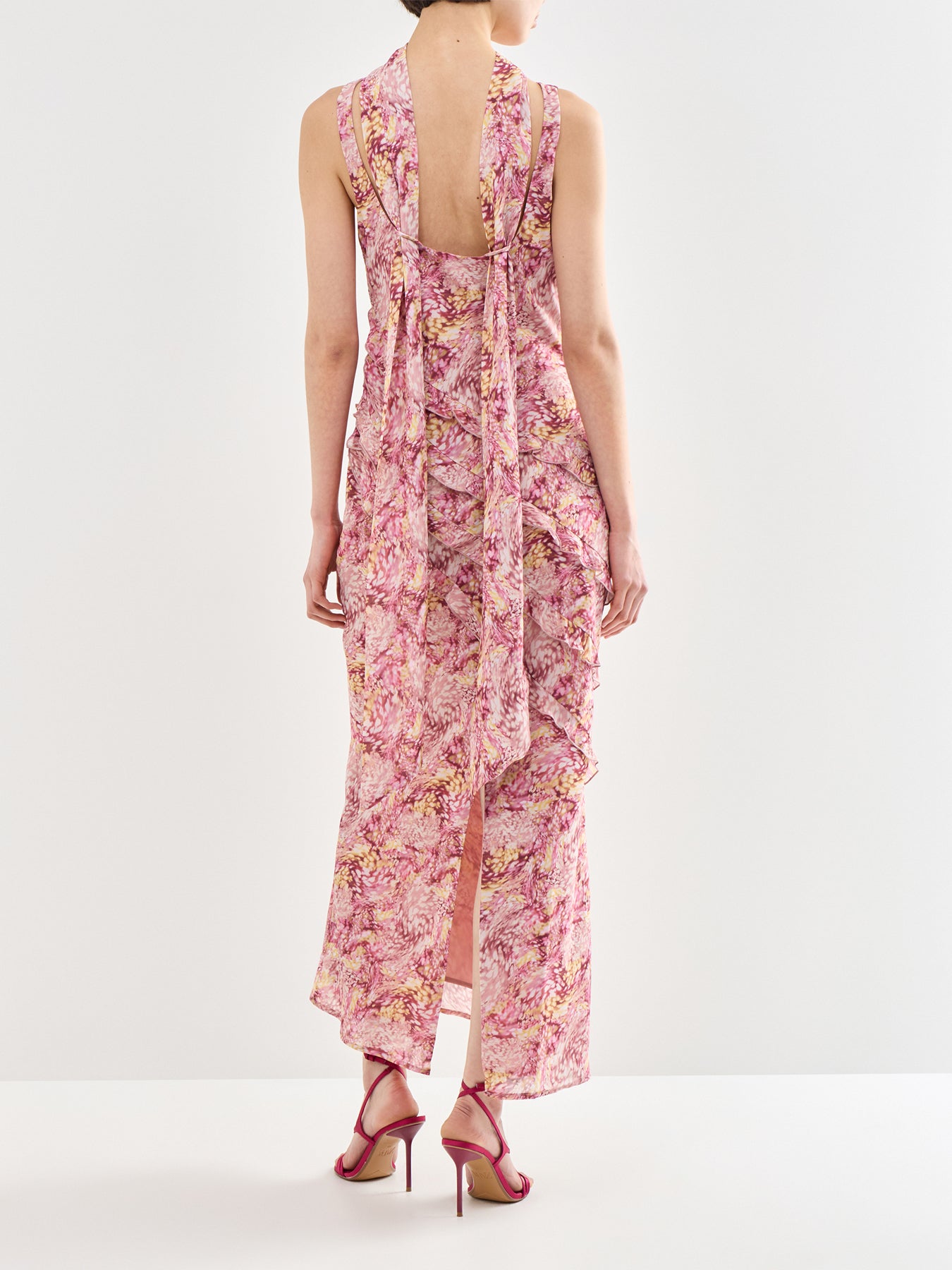 Constance Scarf Maxi Dress Abstract Print