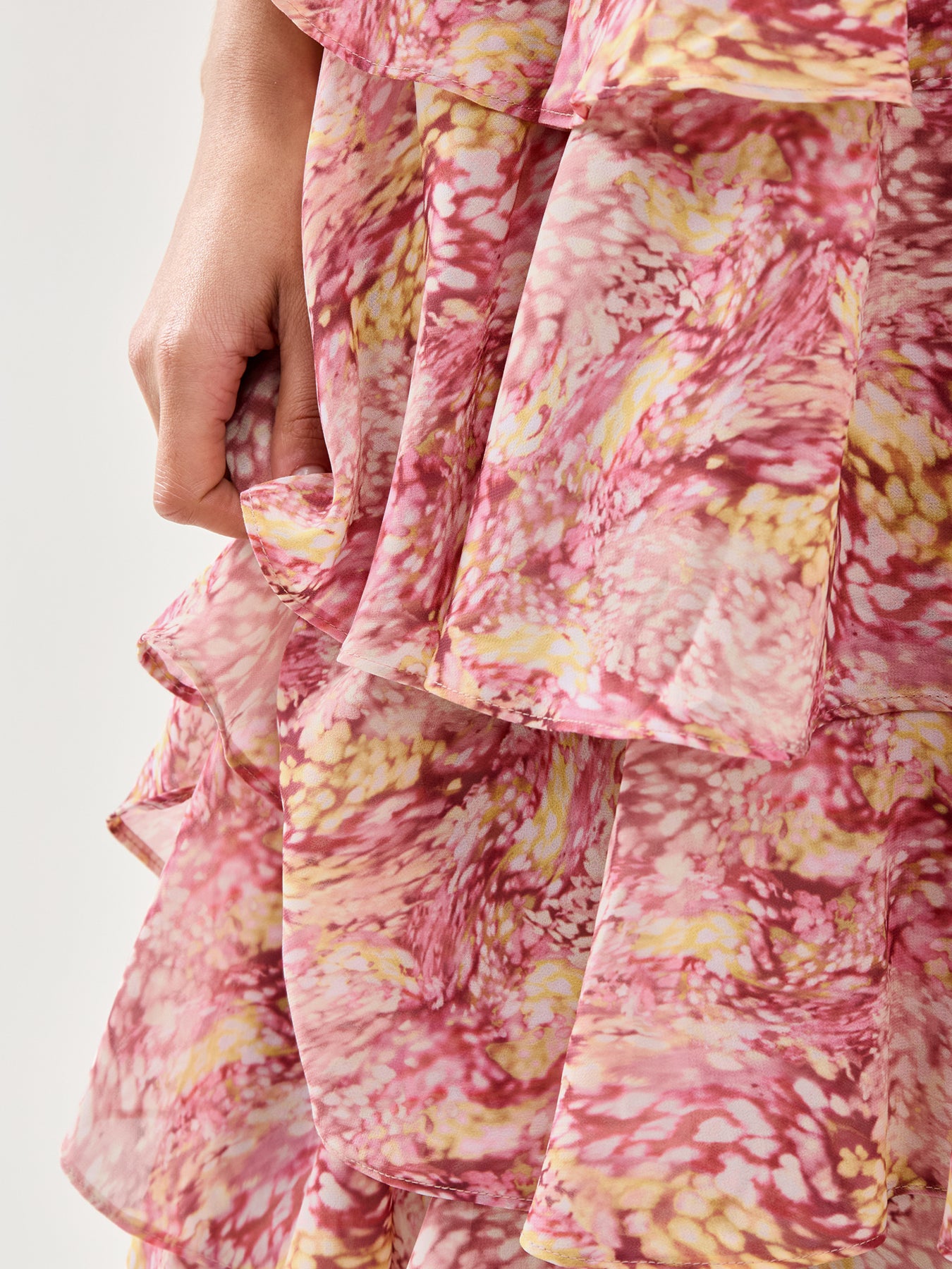 Lissy Ruffle Midaxi Dress Berry